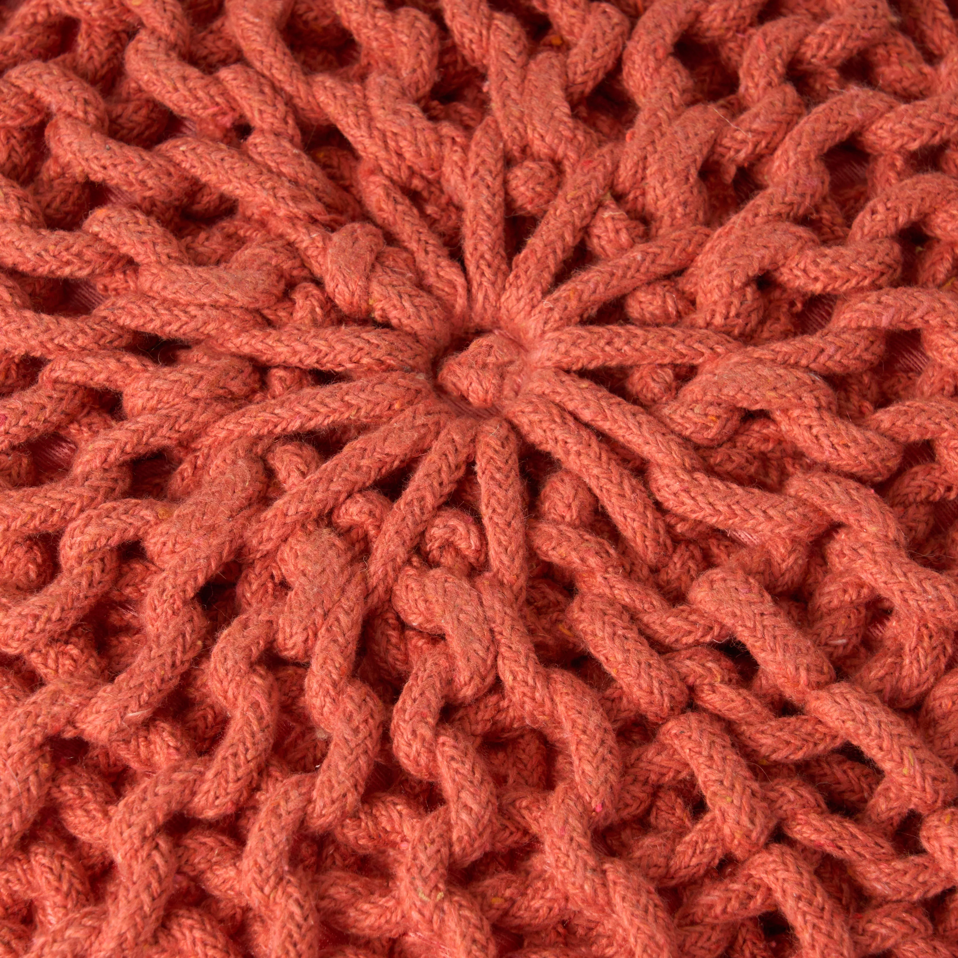 Poona Handcrafted Modern Cotton Pouf - furnishings