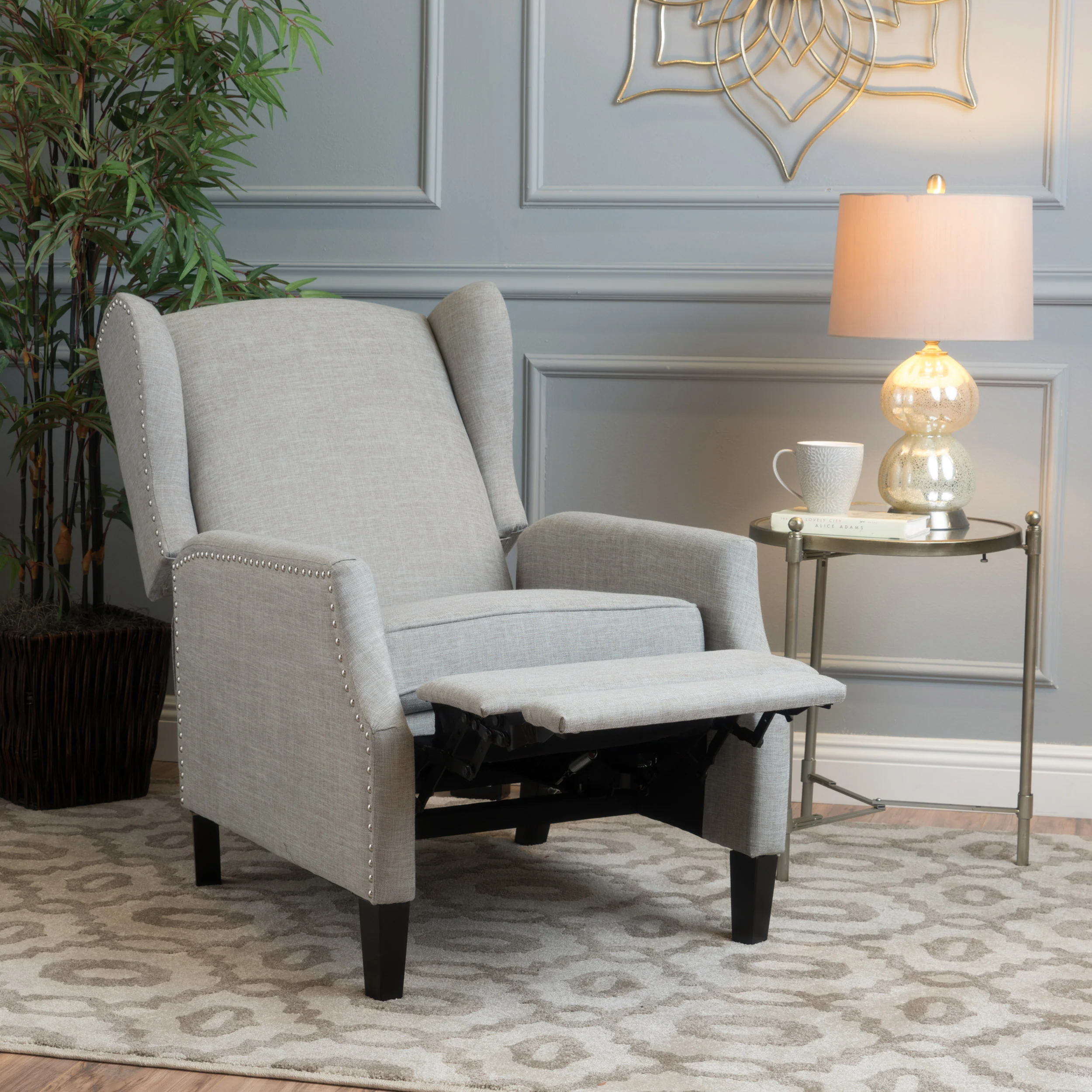 Weyland Wingback Fabric Recliner - furnishings