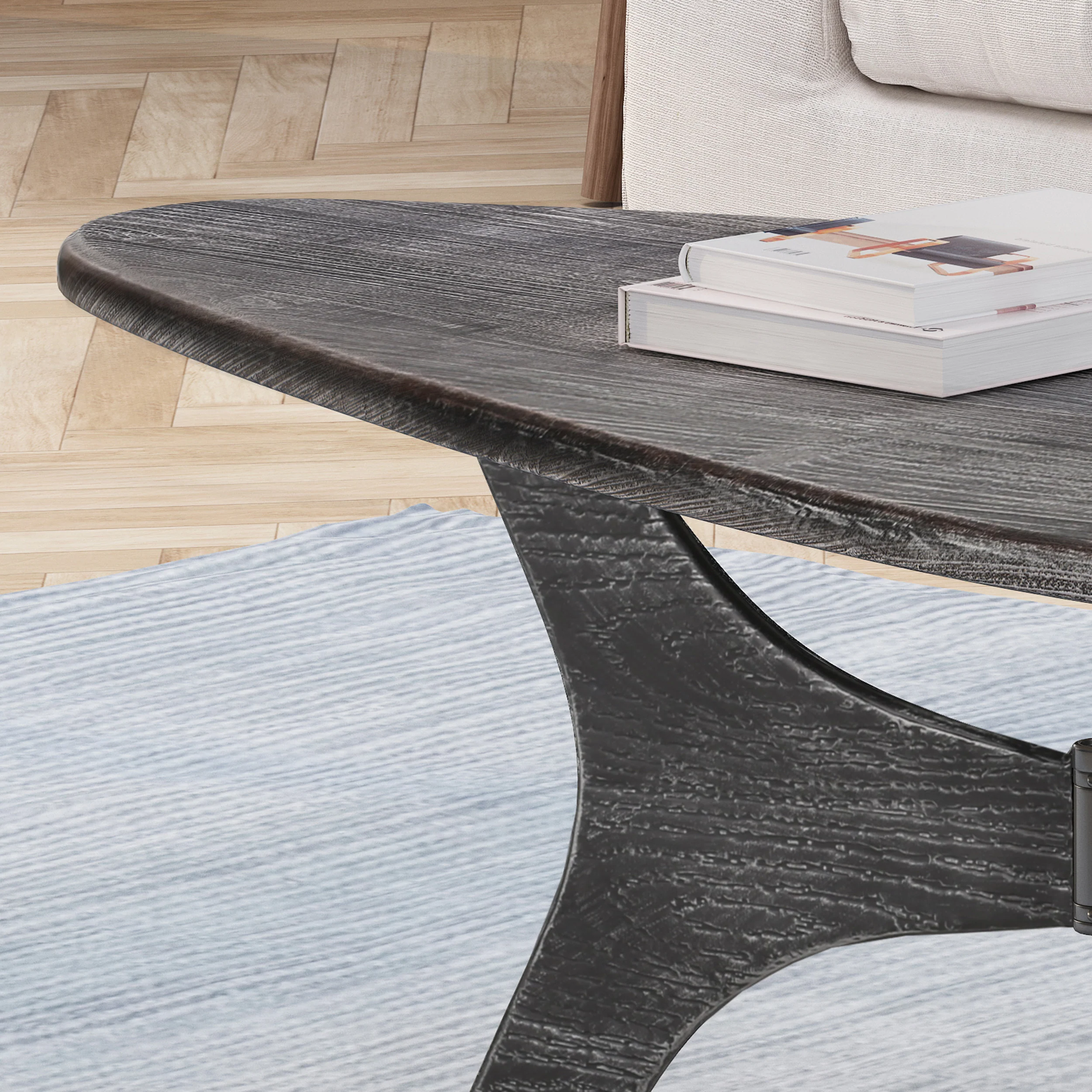 Zaylen Modern Industrial Guitar Pick Coffee Table - furnishings
