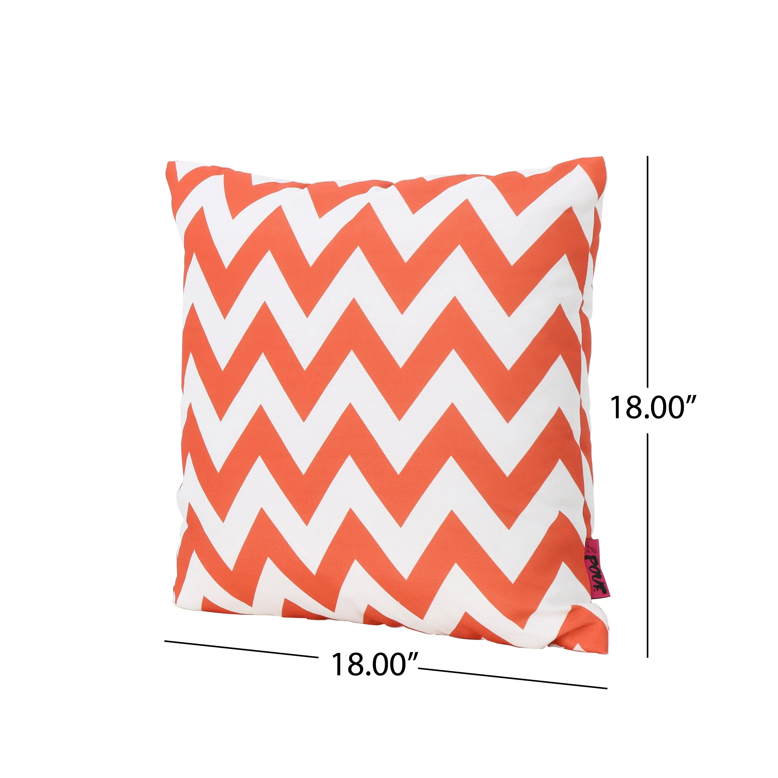 Ernest Indoor Zig Zag Striped Water Resistant Square Throw Pillows (Set of 2) - furnishings
