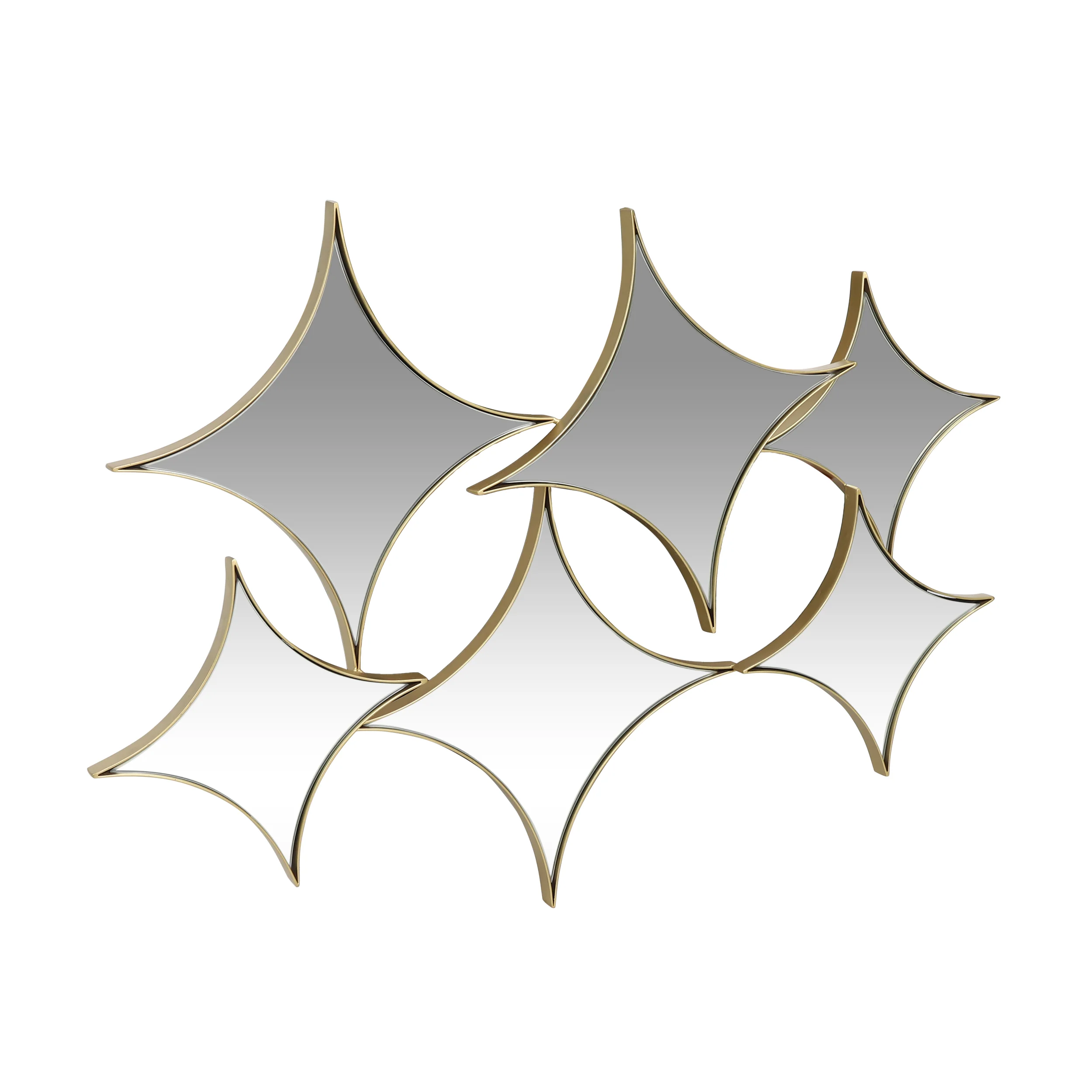 Murley Modern Glam Star Cluster Wall Mirror - furnishings