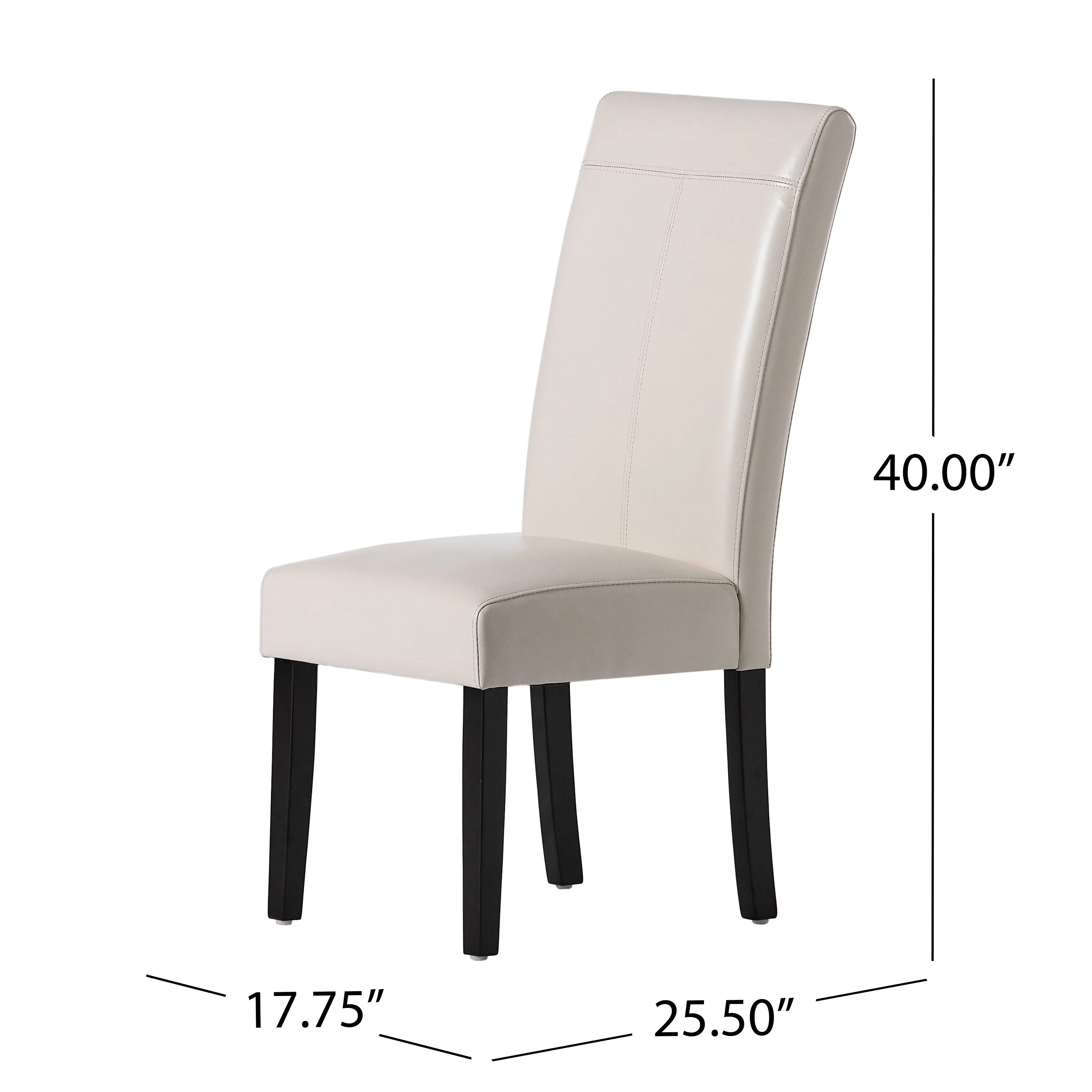 Percival T-Stitch Bonded Leather Dining Chairs (Set of 2) - furnishings
