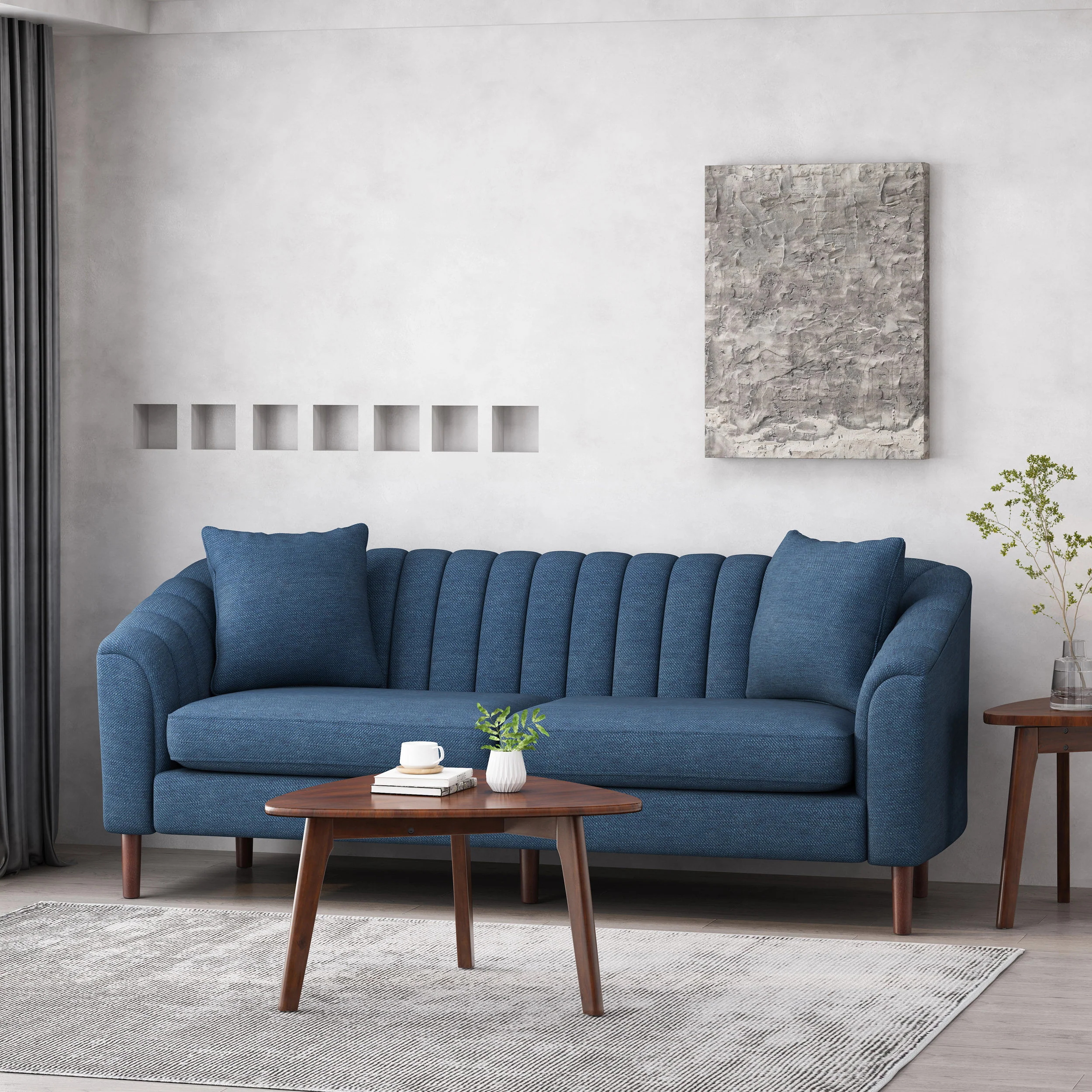 Jeannie Contemporary Fabric 3 Seater Sofa - furnishings
