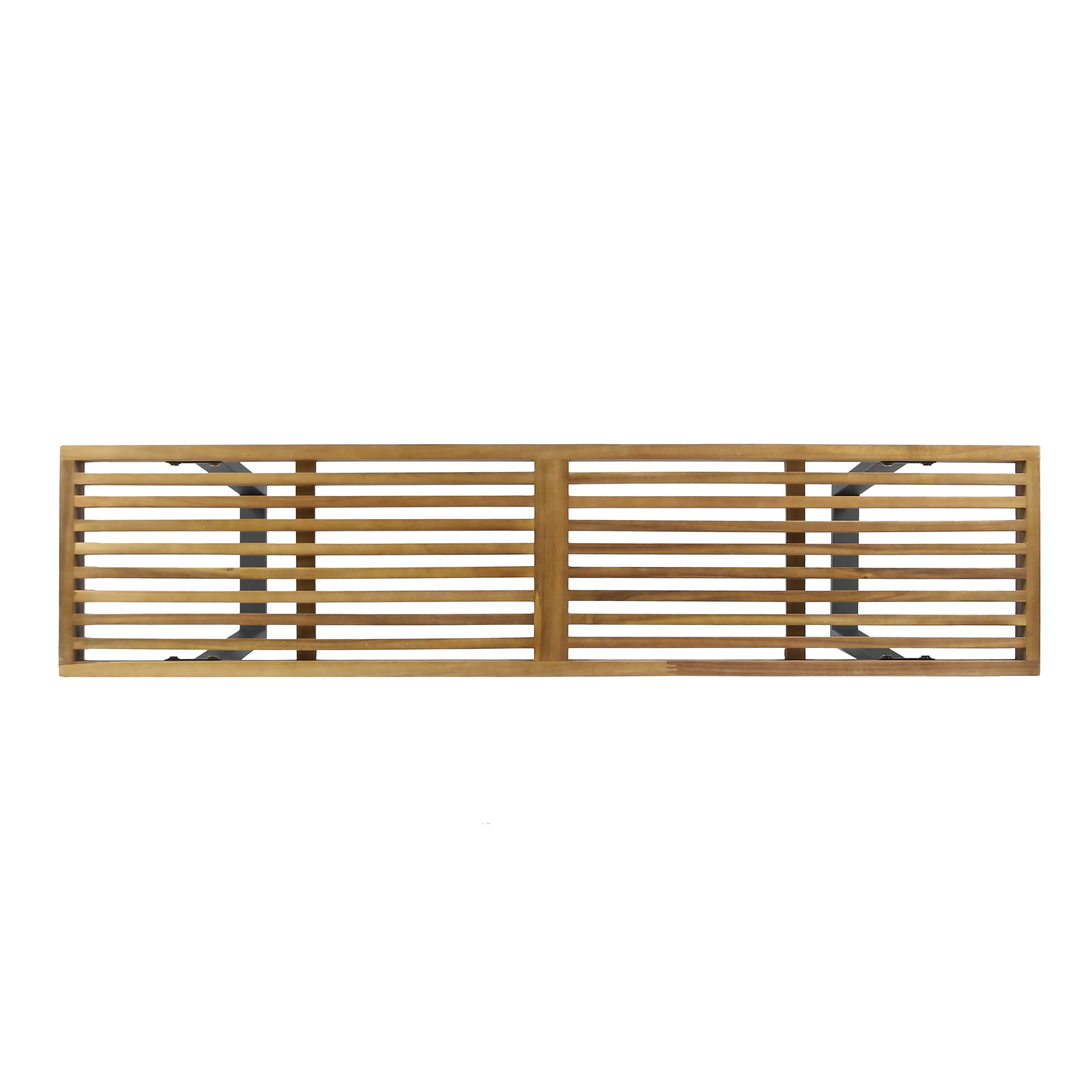 Joa Patio Dining Bench, Acacia Wood with Iron Legs, Modern, Contemporary - furnishings