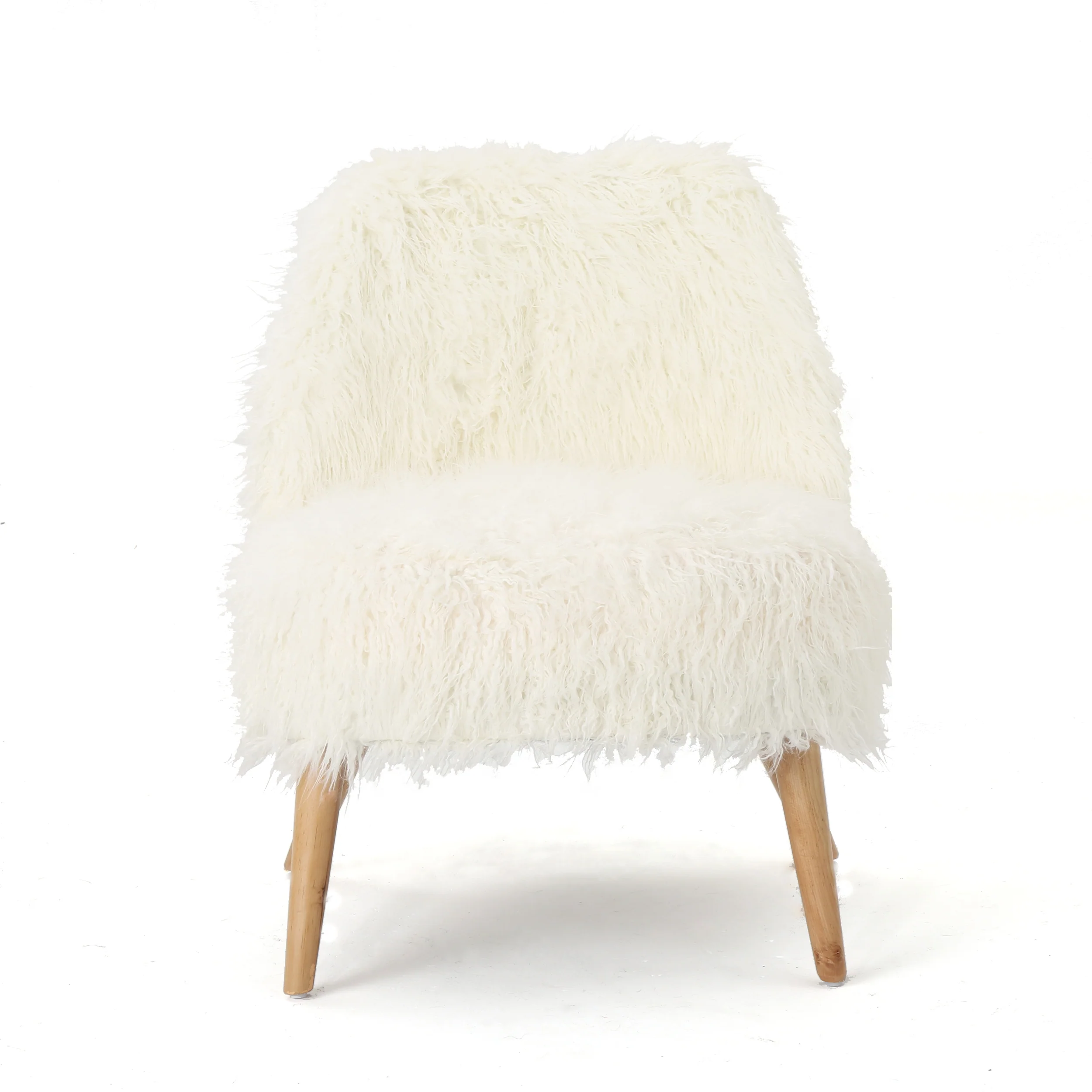 Cheryiie Modern Glam Shaggy Accent Chair - furnishings