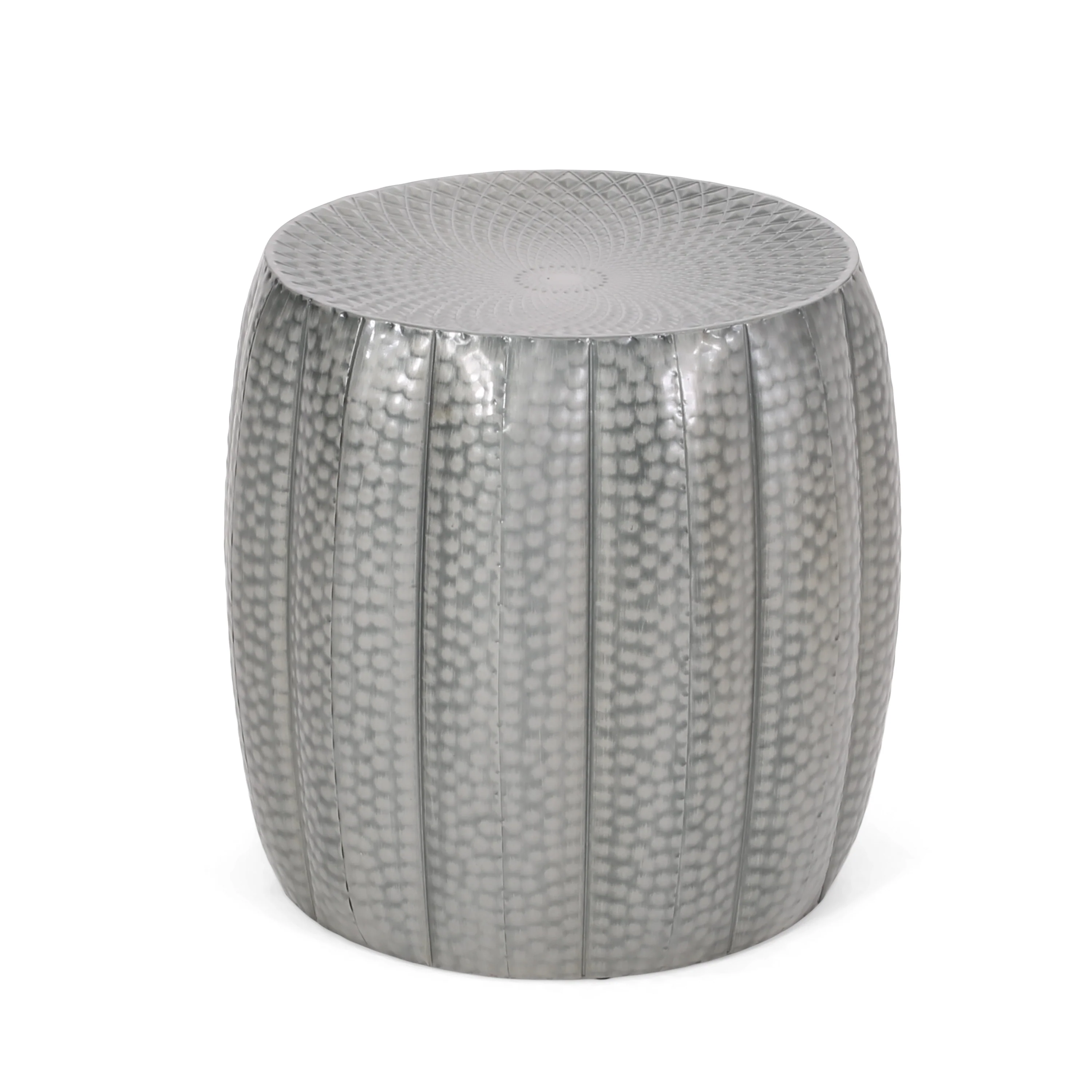 Craigue Modern Iron Mandala Pumpkin Side Tables, Set of 2 - furnishings