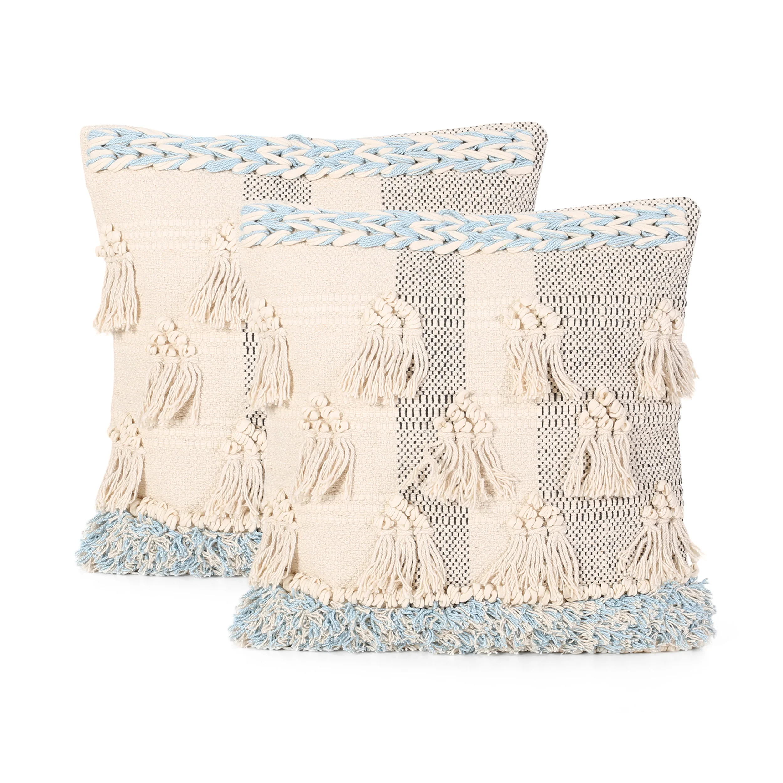 Stacy Boho Cotton Pillow Cover (Set of 2) - furnishings
