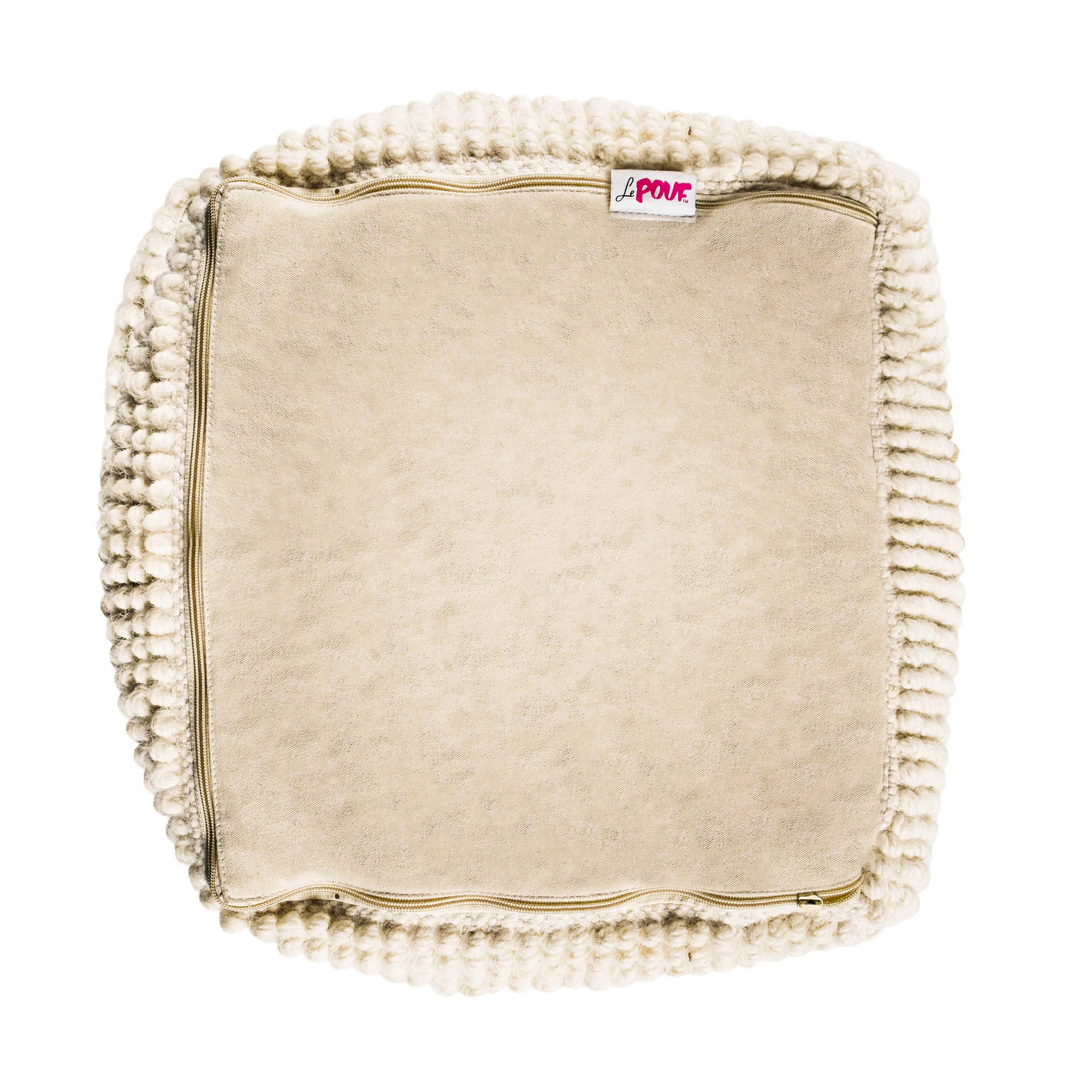 Rut Contemporary Handcrafted Fabric Cube Pouf - furnishings