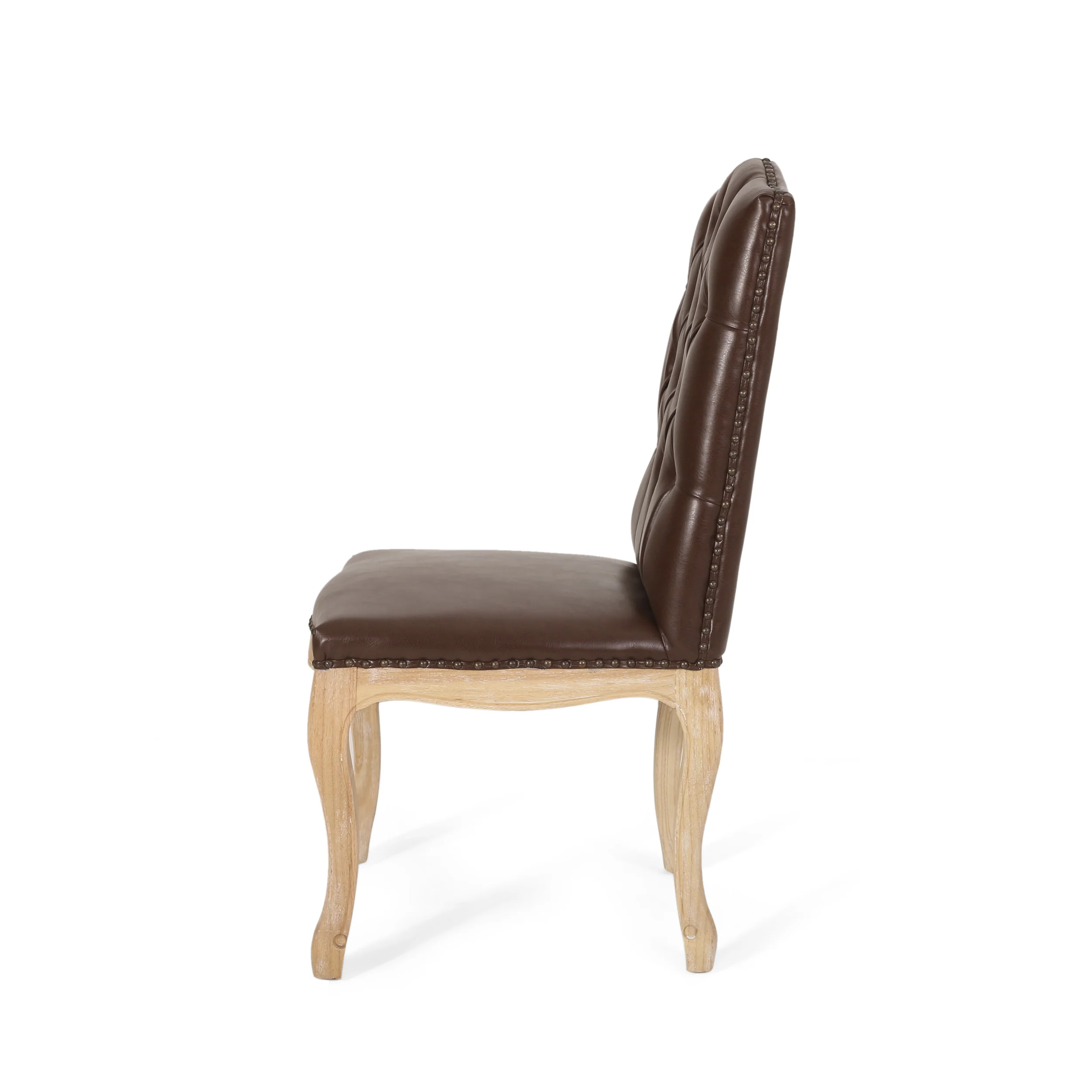 Cello Contemporary Faux Leather Dining Chairs, Set of 2 - furnishings