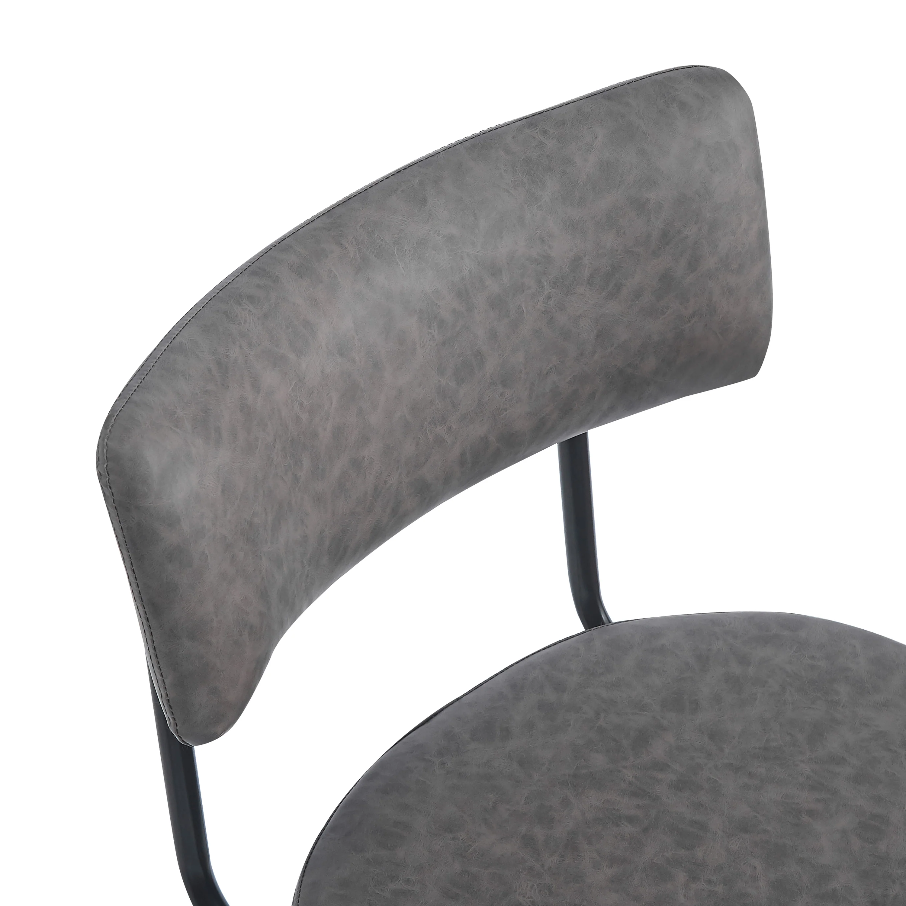Junipera 360 Degree Swivel Counter Stools Upholstered PU Leather Bar Stools - furnishings