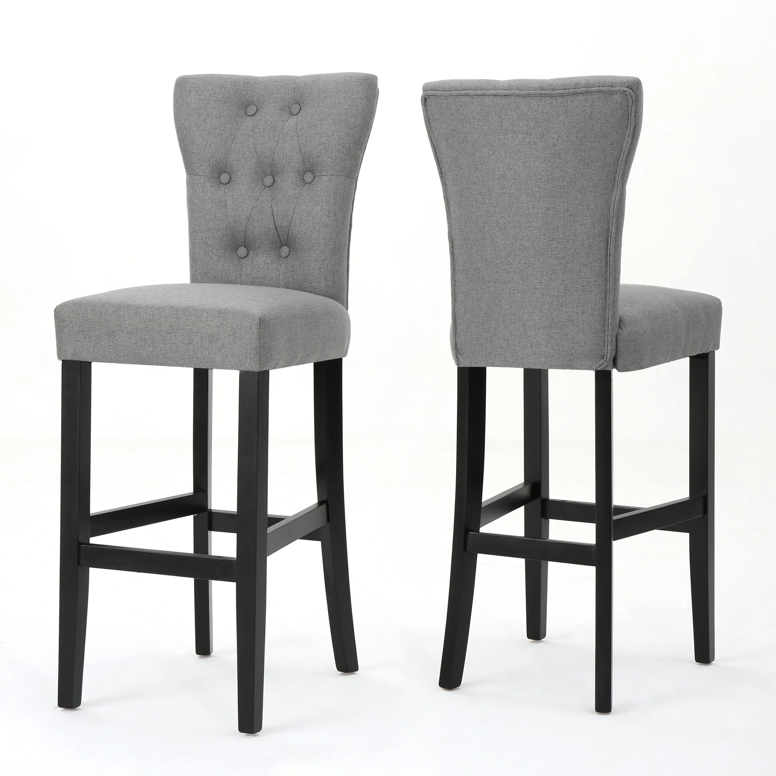 Padma 30-Inch Tufted Back Fabric Barstools (Set of 2) - furnishings