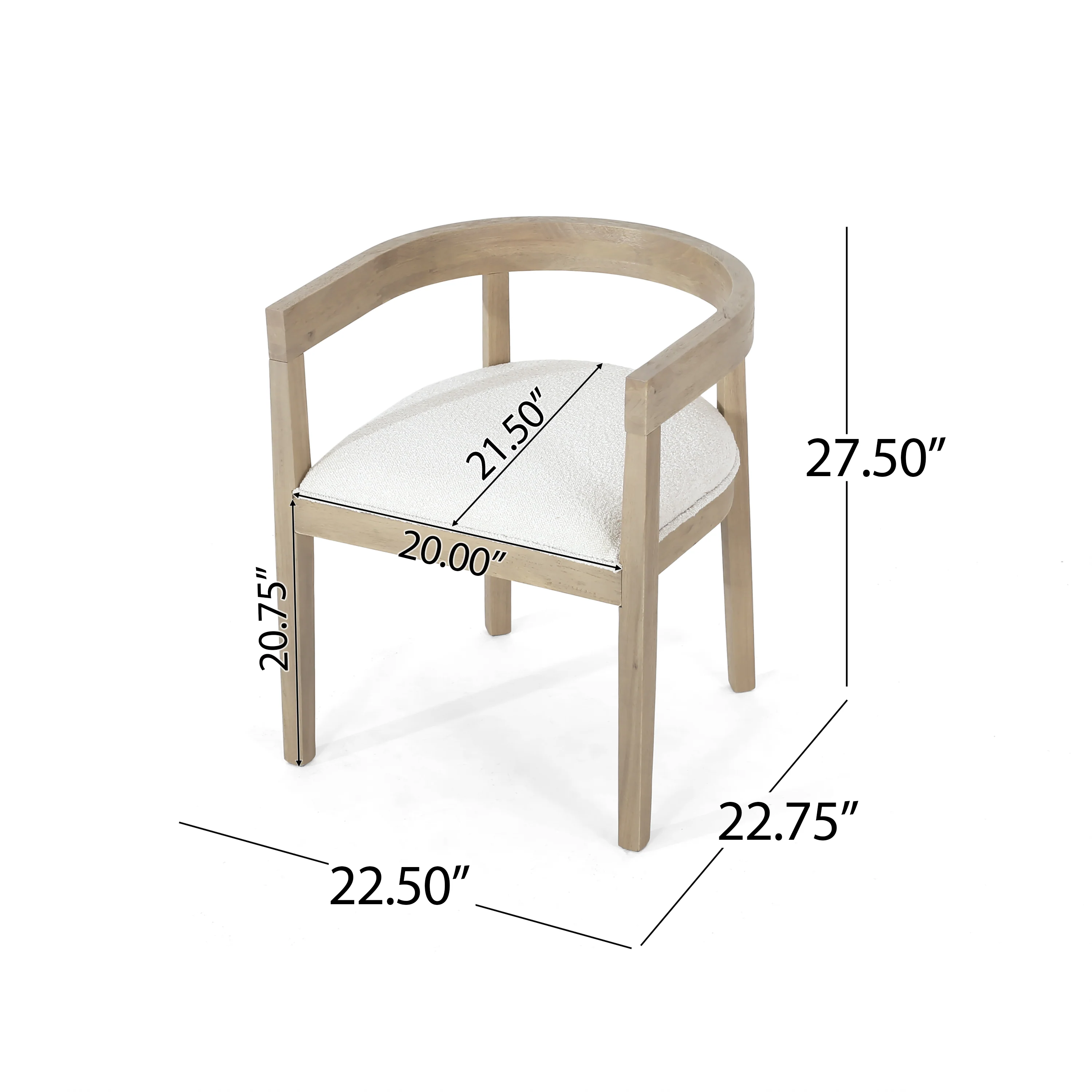 Ladieu Fabric Upholstered Wood 5 Piece Dining Set - furnishings
