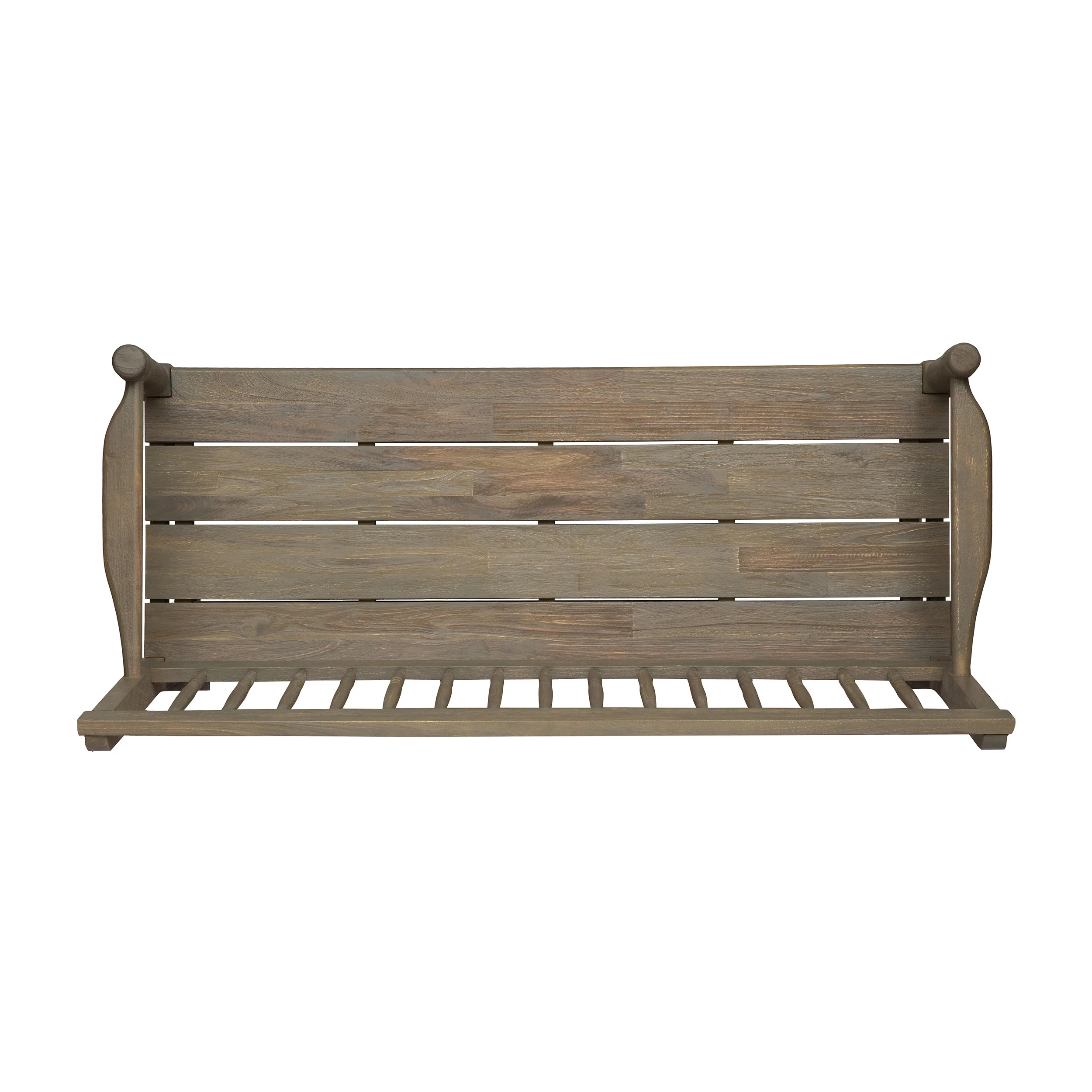 Kuhn Outdoor Acacia Wood Bench with Shelf - furnishings