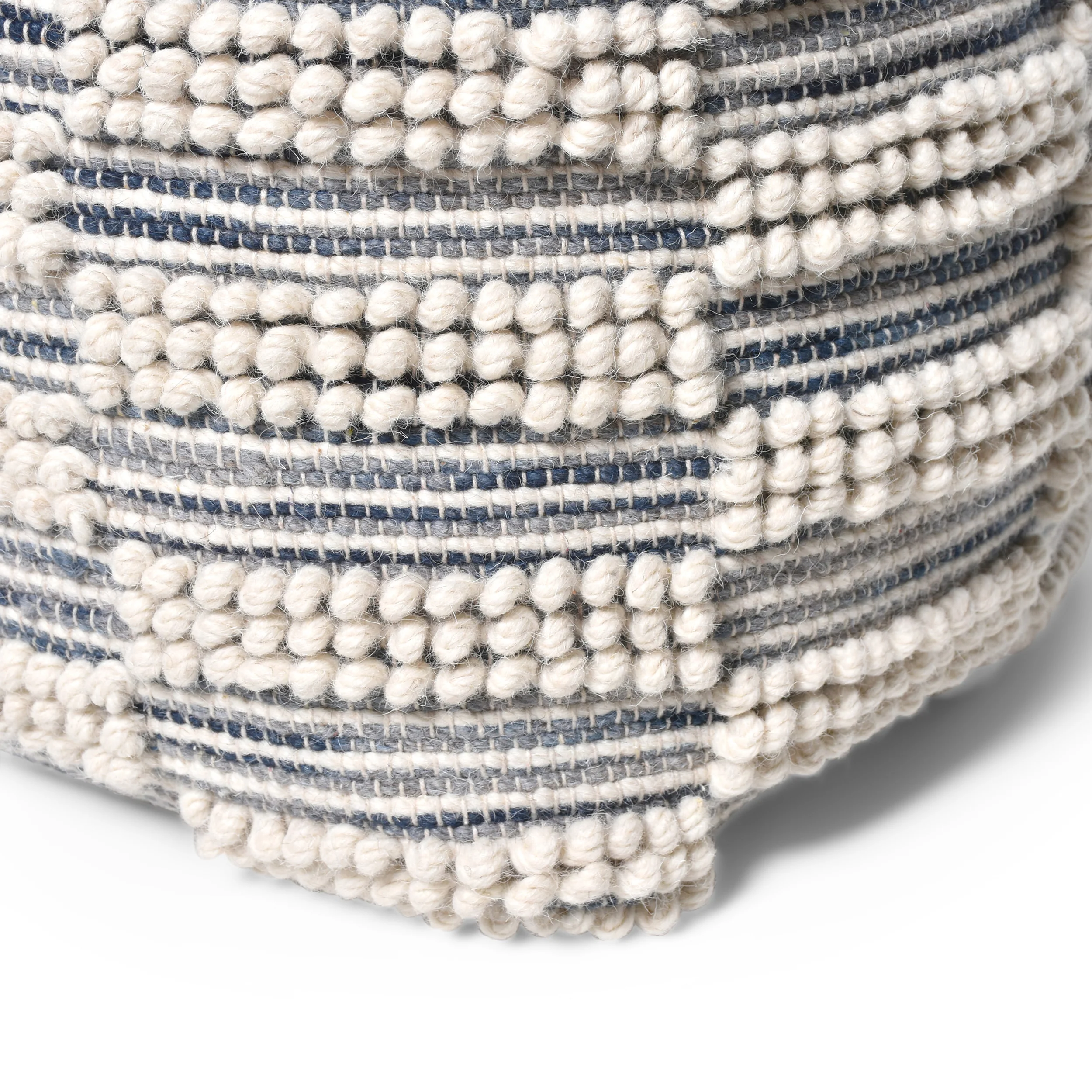 Taz Contemporary Handcrafted Fabric Cube Pouf - furnishings