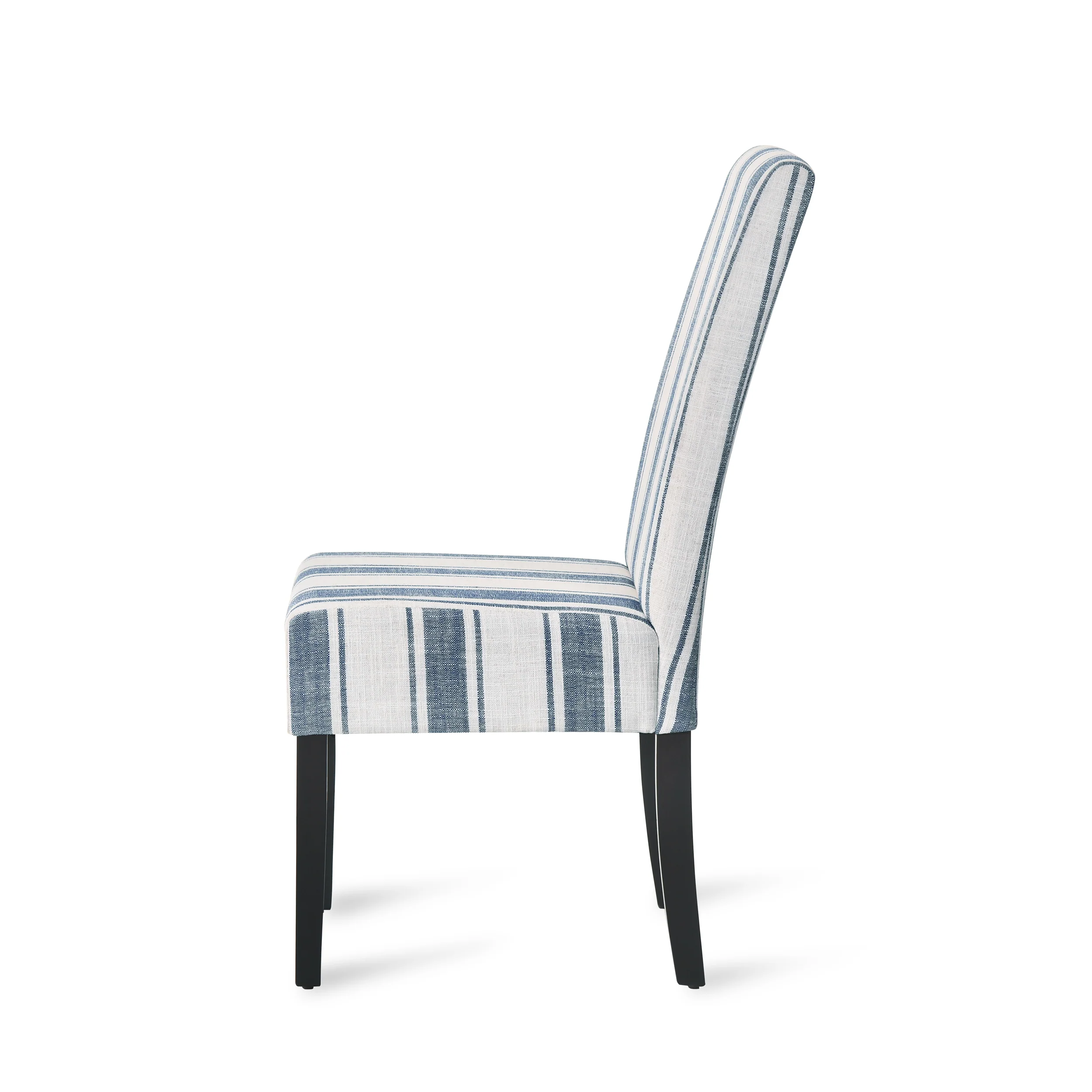 Percival Contemporary Upholstered Striped Dining Chairs, Set of 2 - furnishings