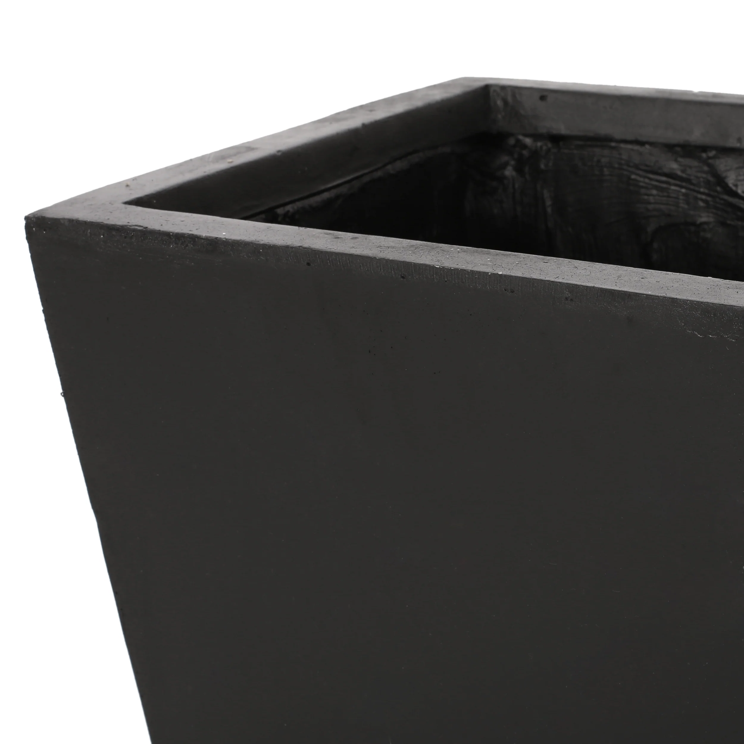 Fardeen Outdoor Modern Large and Medium Cast Stone Planter Set - furnishings