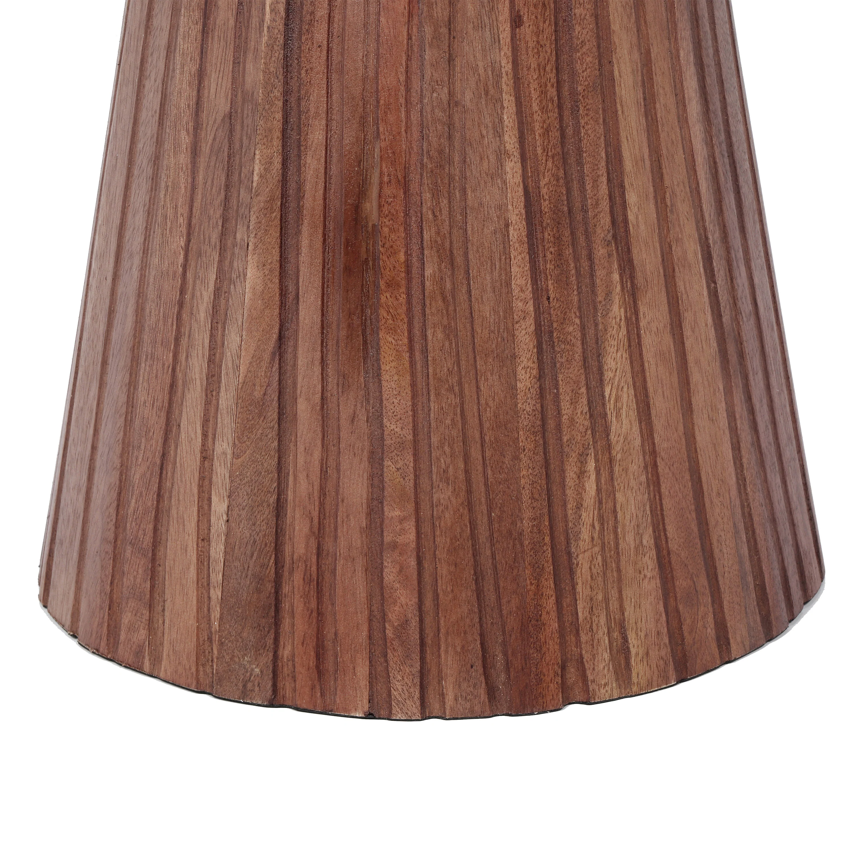 Elowen Round Pedestal Mango Wood Side End Table - furnishings