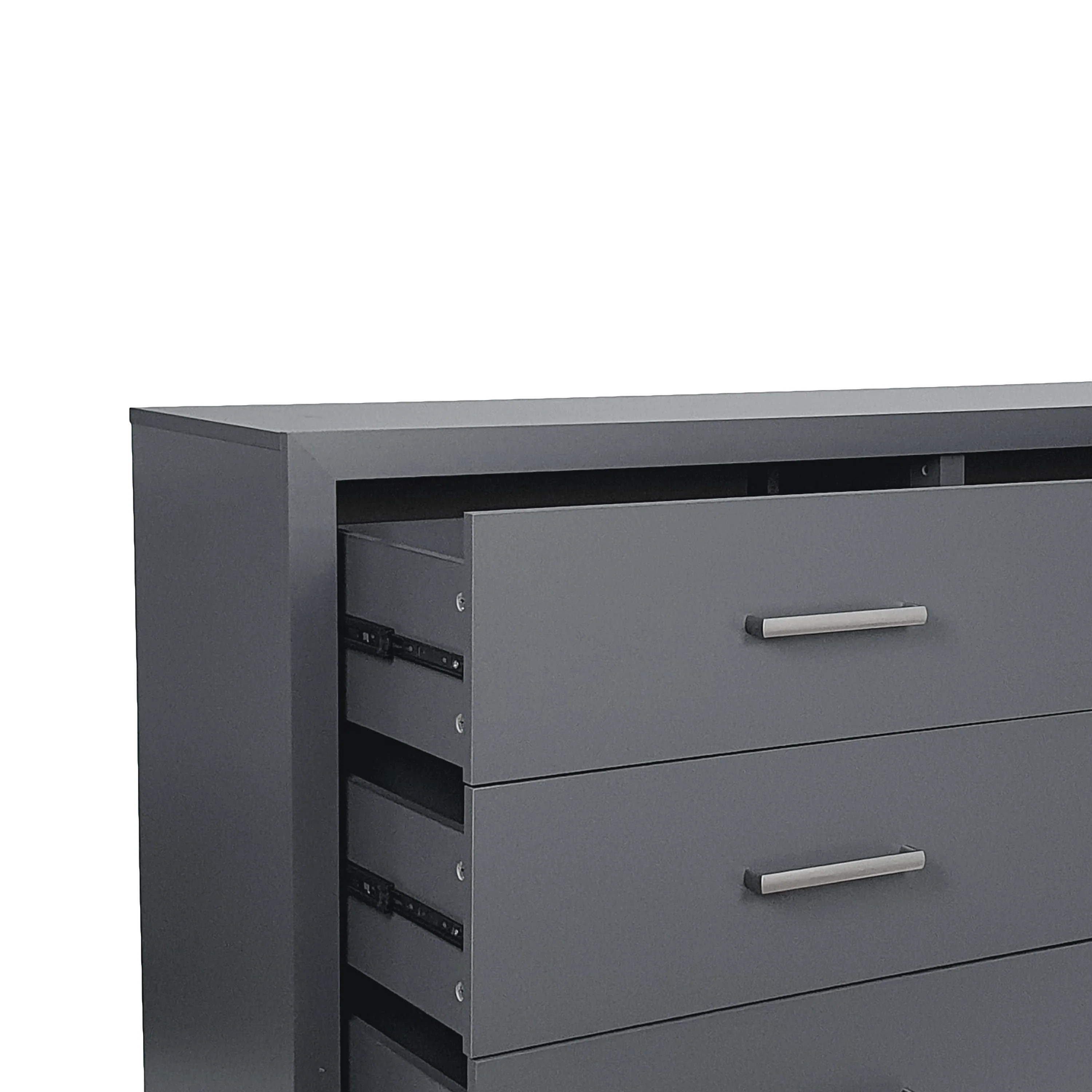 Borah Contemporary Faux Wood 2 Piece Double Dresser and Nightstand Bedroom Set - furnishings