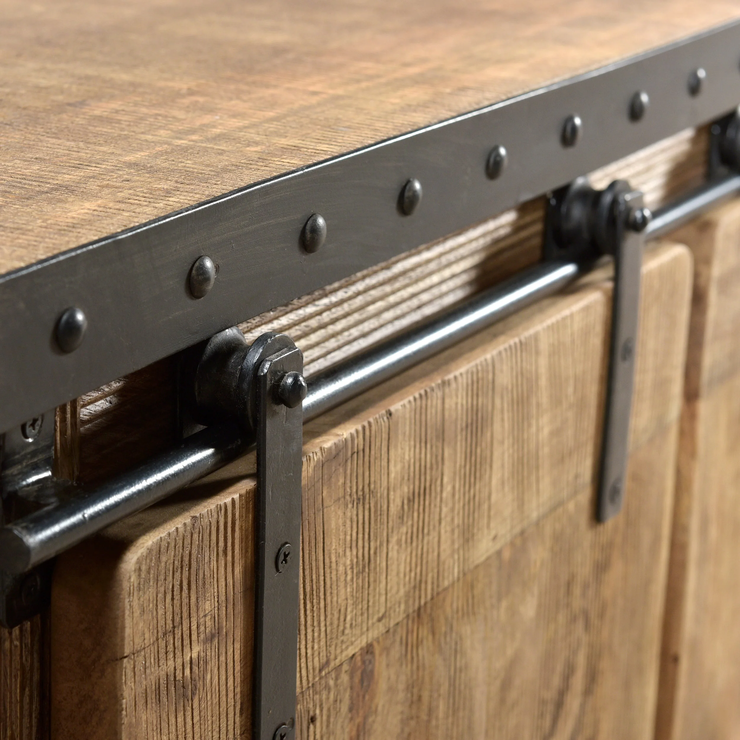 Madge Farmhouse Wood'n'Metal Drawers & Shelves TV Stand - furnishings