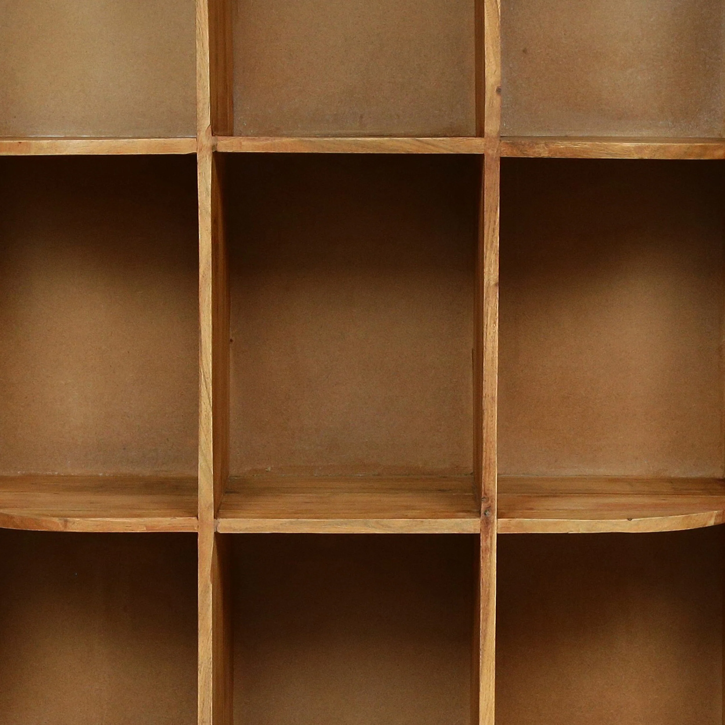 Malquin Handmade Acacia Wood and Cane 3 Shelf Bookcase, Natural - furnishings