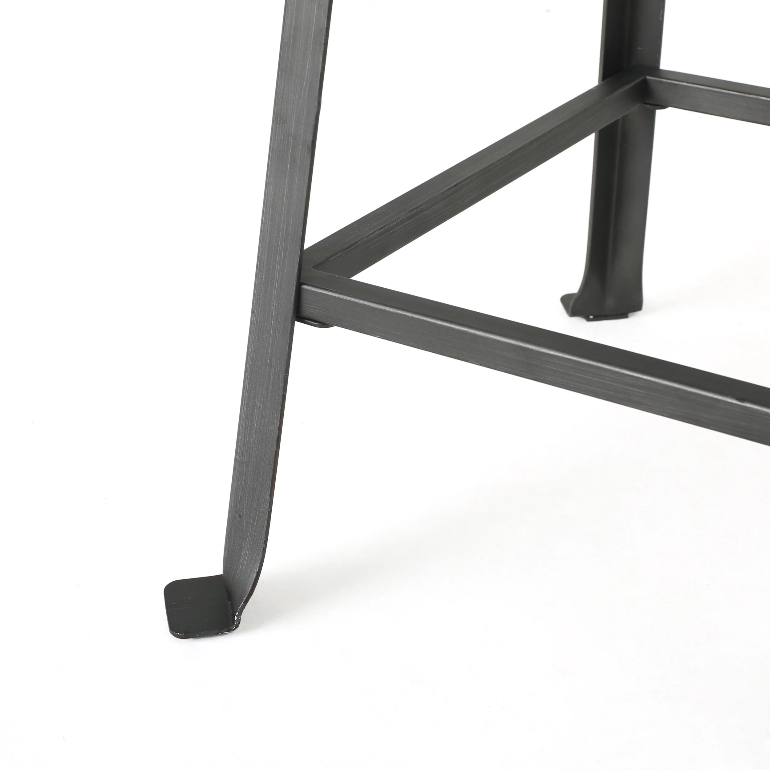 Garel 24-Inch Brown Weathered Wood Counter Stool (Set of 2) - furnishings