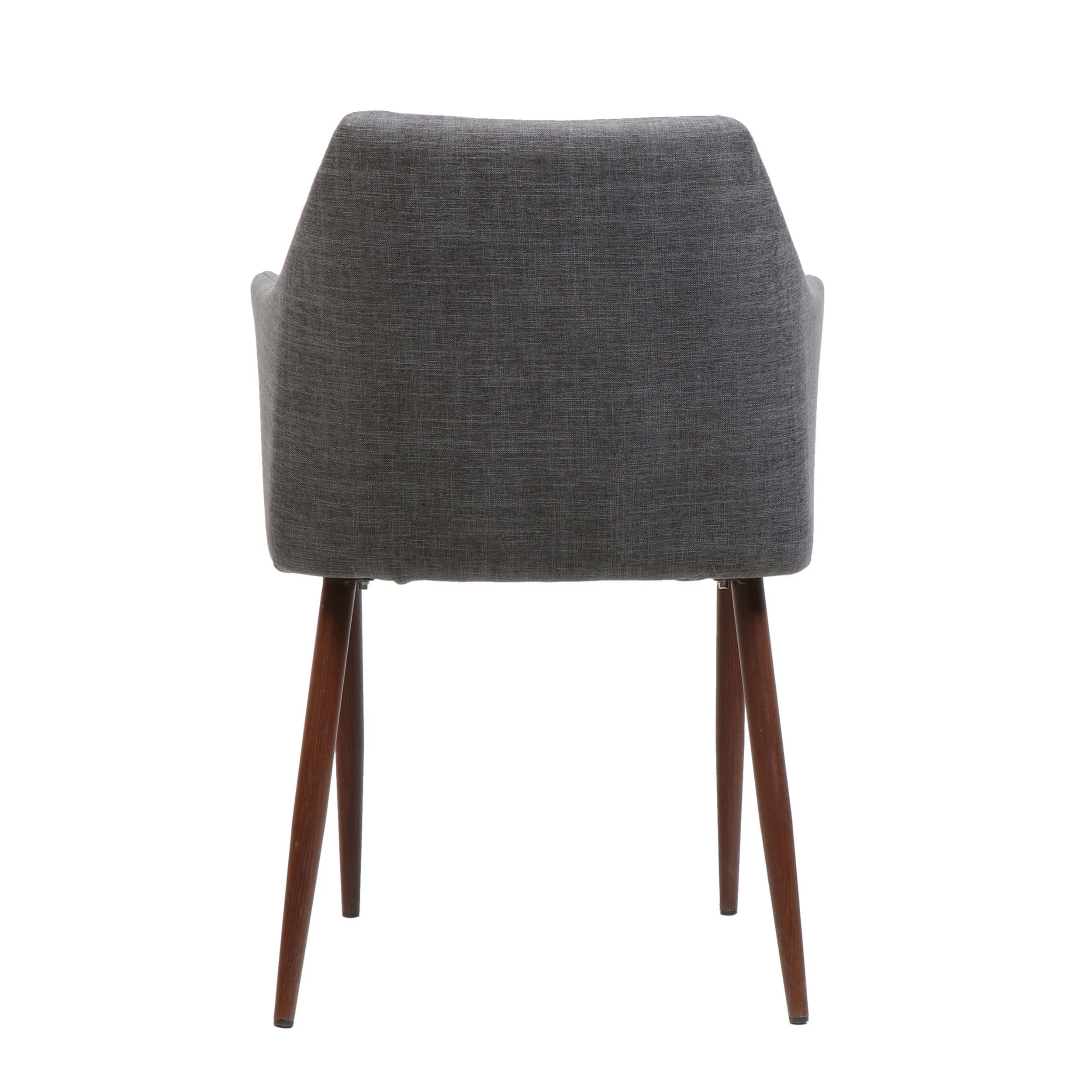Nande Mid Century Fabric Dining Chairs with Wood Finished Legs - Set of 2 - furnishings