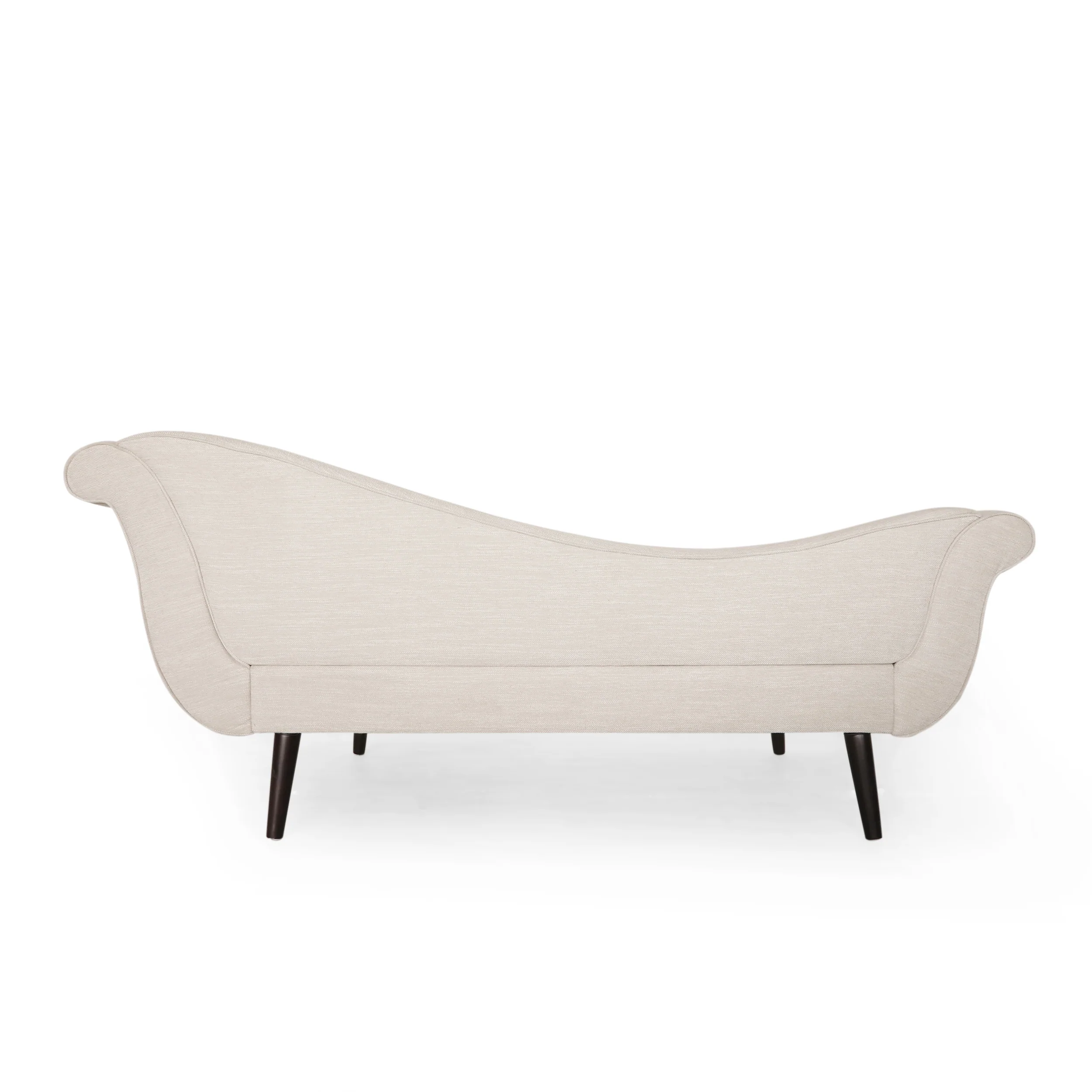 Jakyrah Contemporary Chaise Lounge with Scroll Arms - furnishings