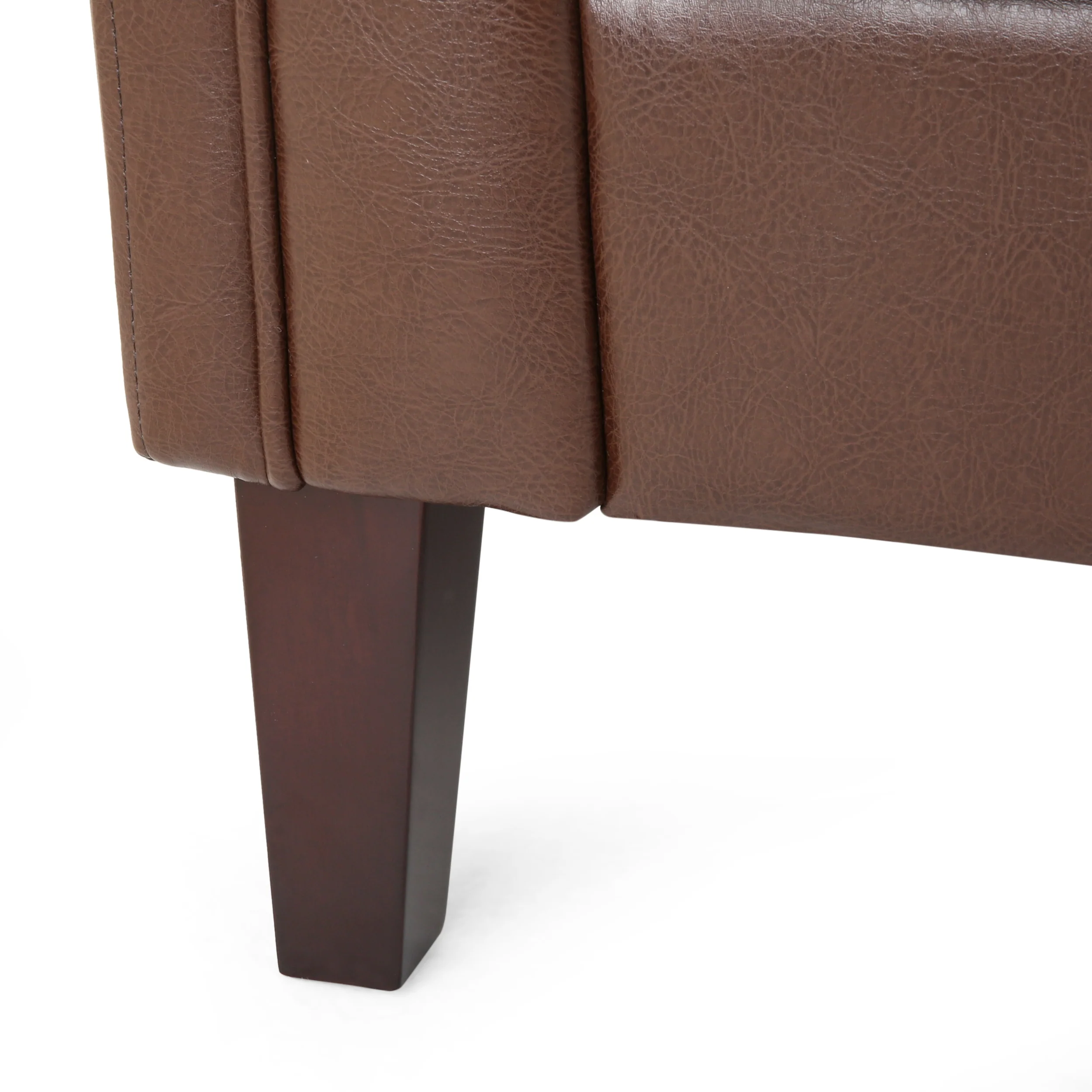 Silkie Contemporary Faux Leather Tufted 3 Seater Sofa - furnishings