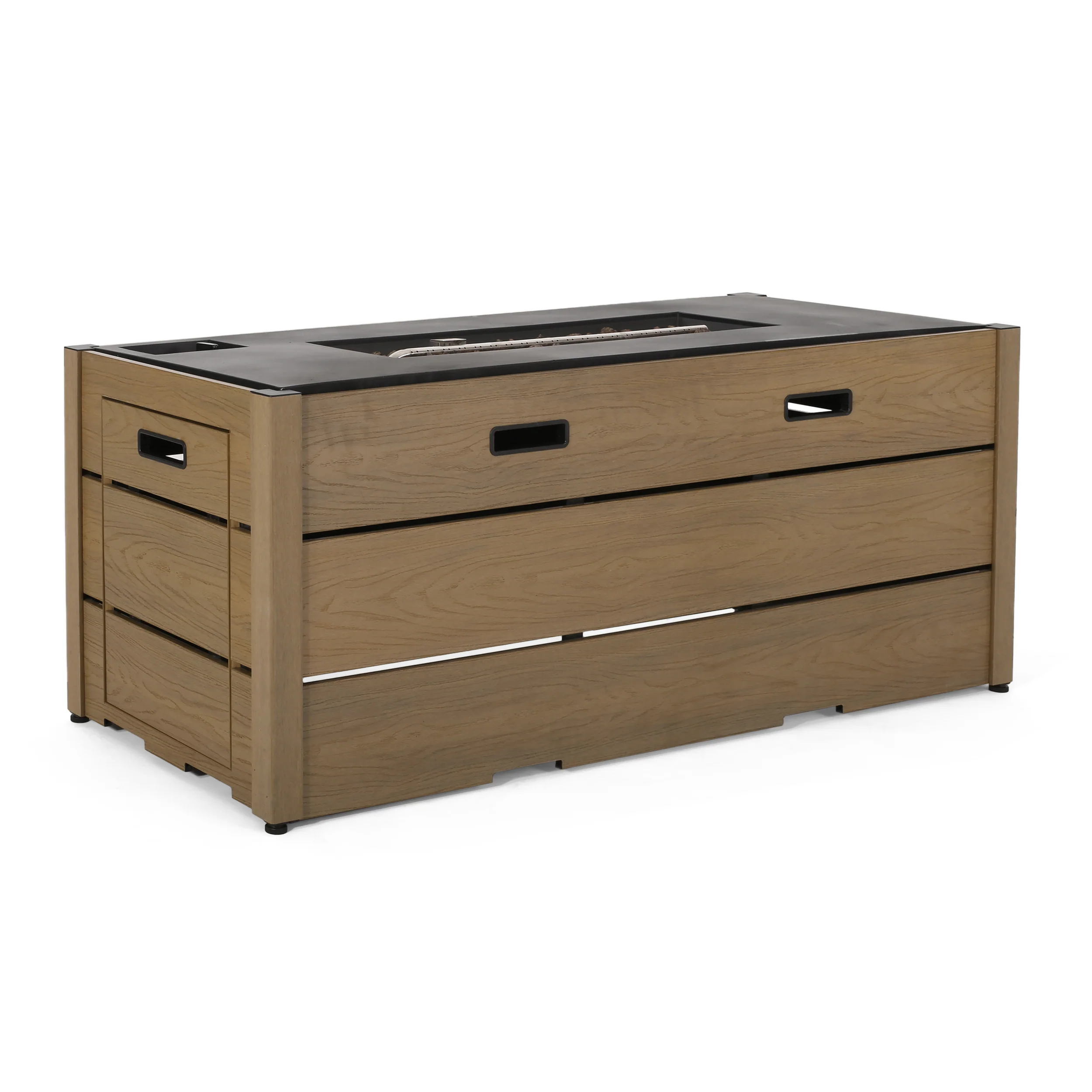 Suches Archie Outdoor 40,000 BTU Rectangle Fire Pit - furnishings