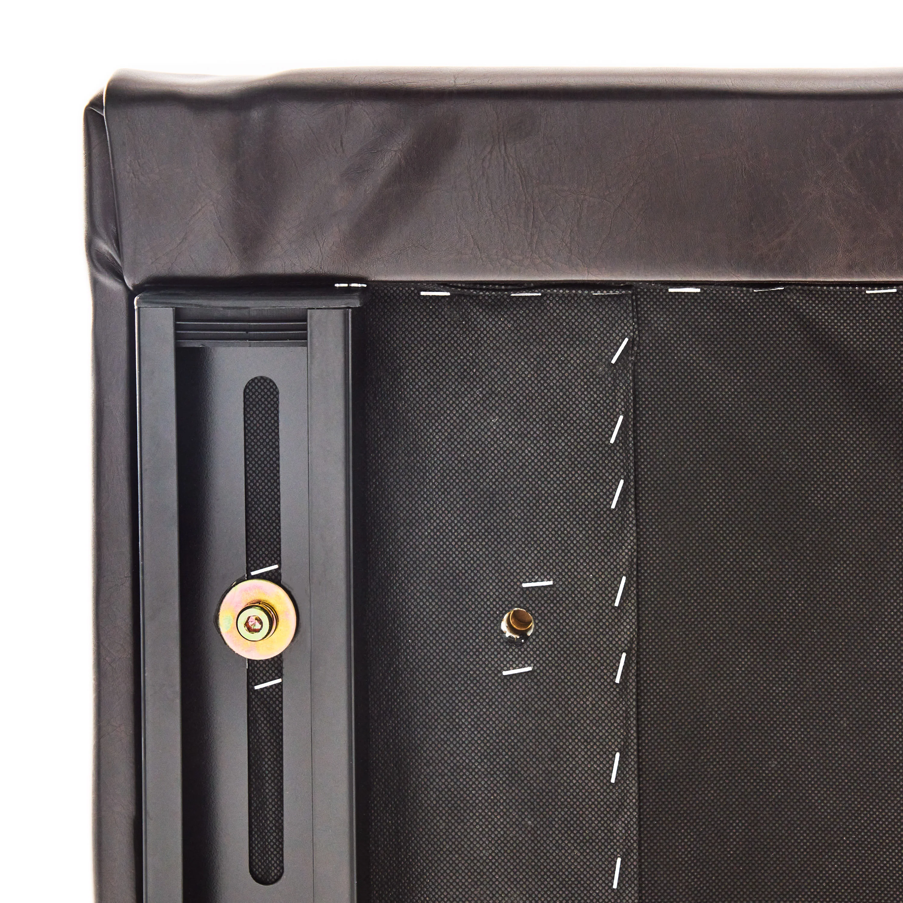 Alonzo Queen to Full Sized Brown Leather Headboard - furnishings