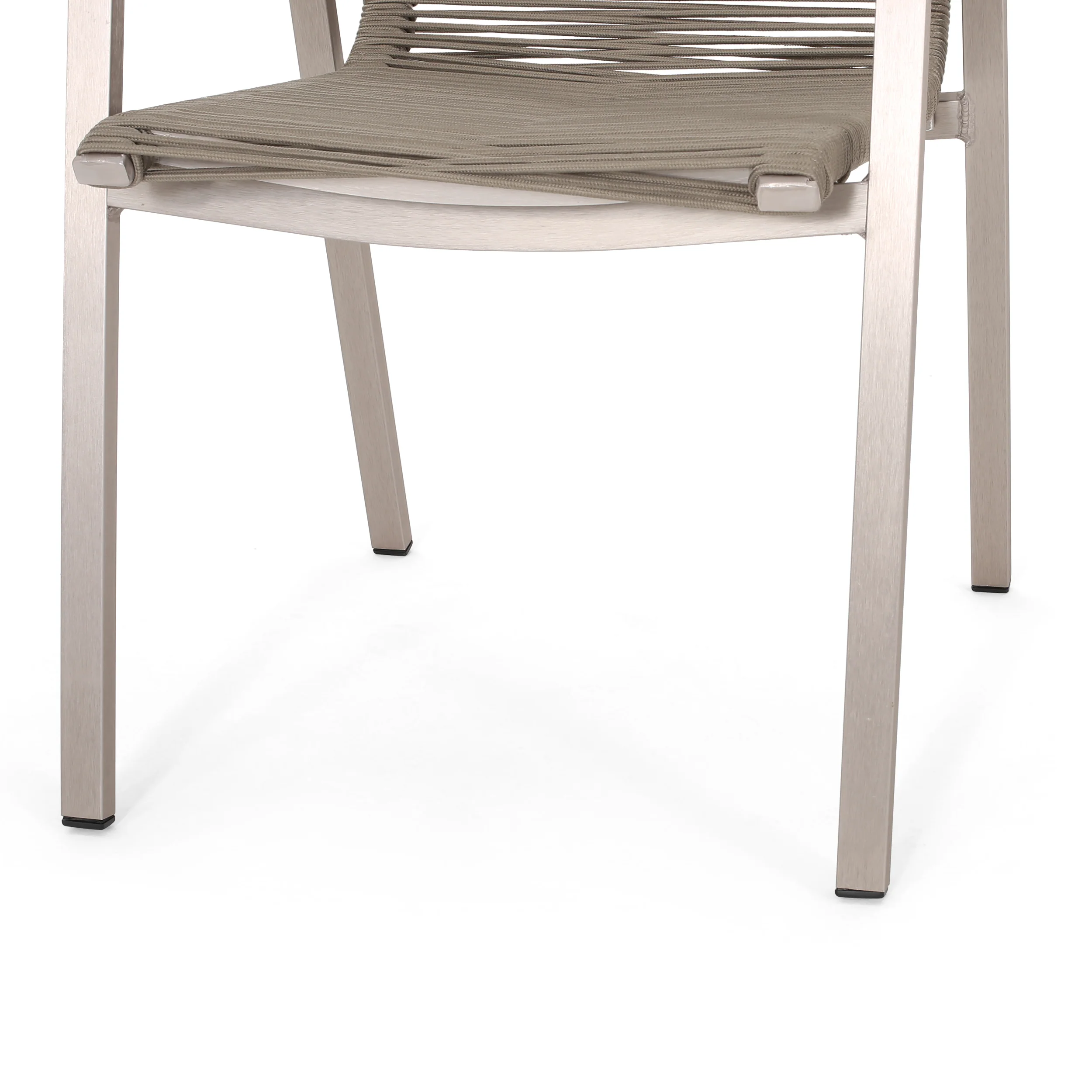 Amir Outdoor Modern 6 Seater Aluminum Dining Set with Tempered Glass Top - furnishings