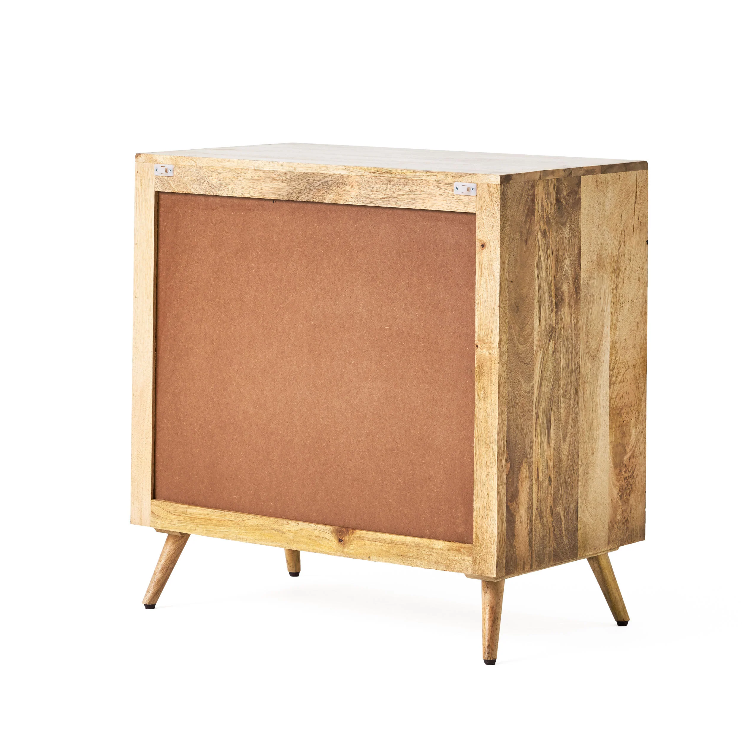 Missoula Boho Handcrafted Mango Wood 3 Drawer Sideboard, Natural and Walnut - furnishings