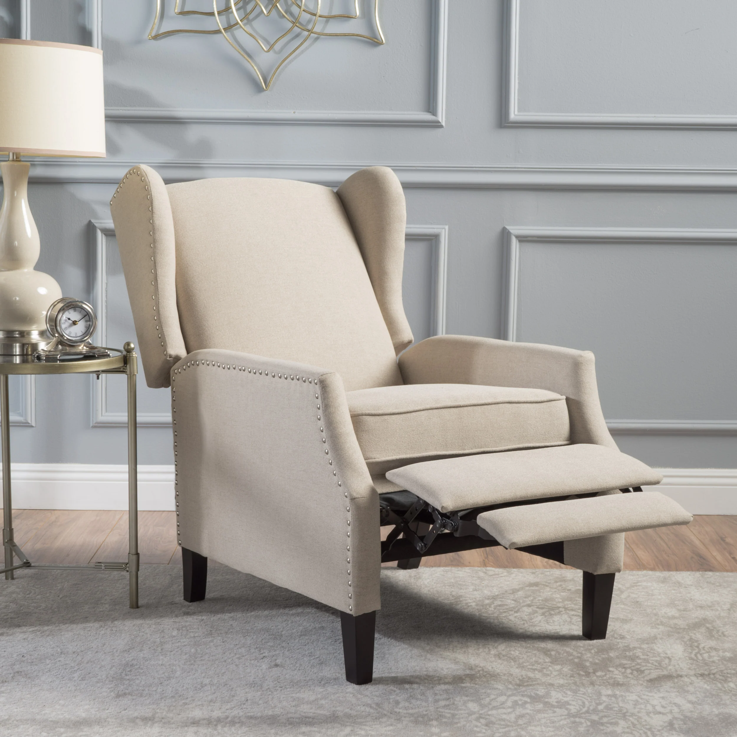 Weyland Wingback Fabric Recliner - furnishings