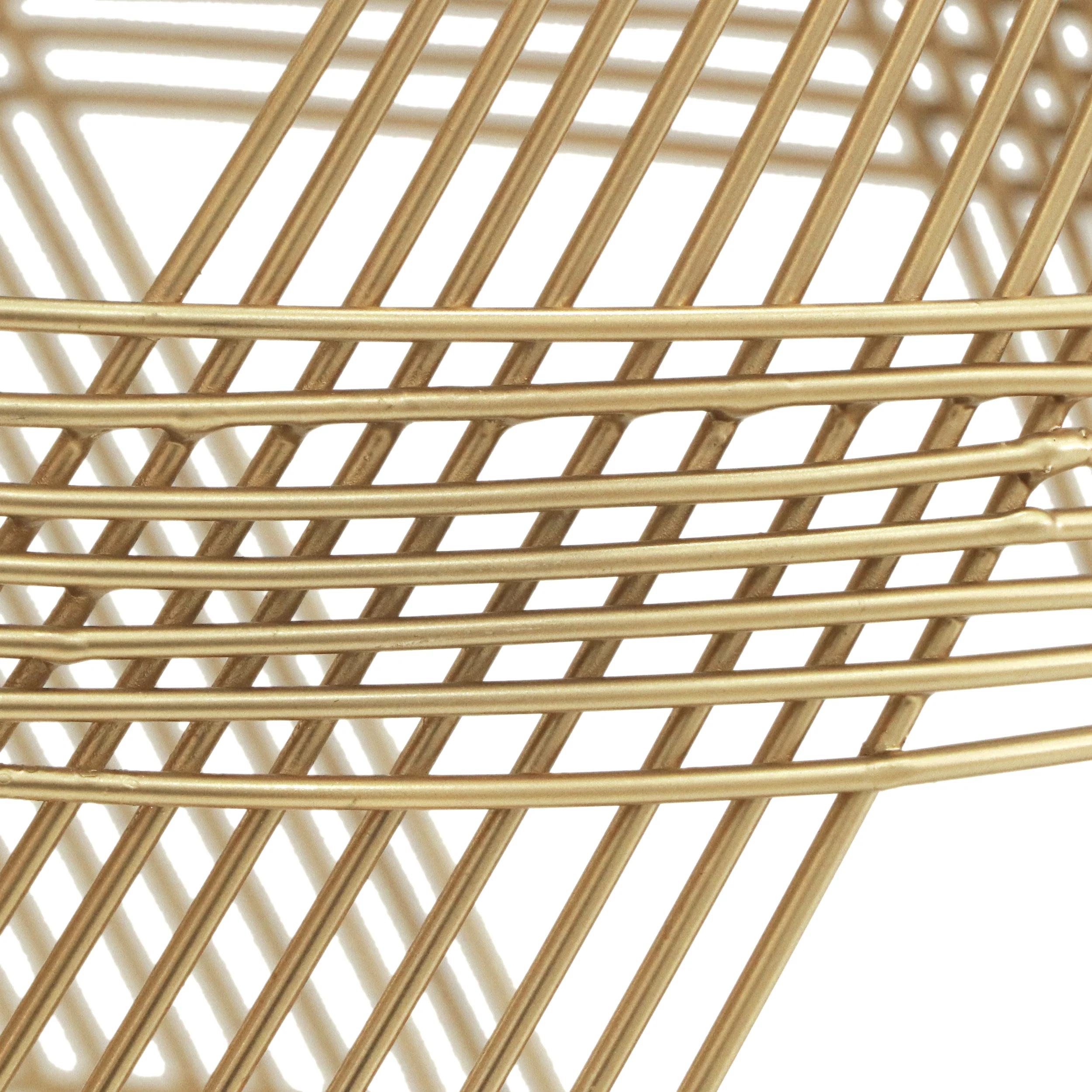Ackland Modern Glam Handcrafted Marble Top Wire Frame Side Table, Natural and Gold - furnishings