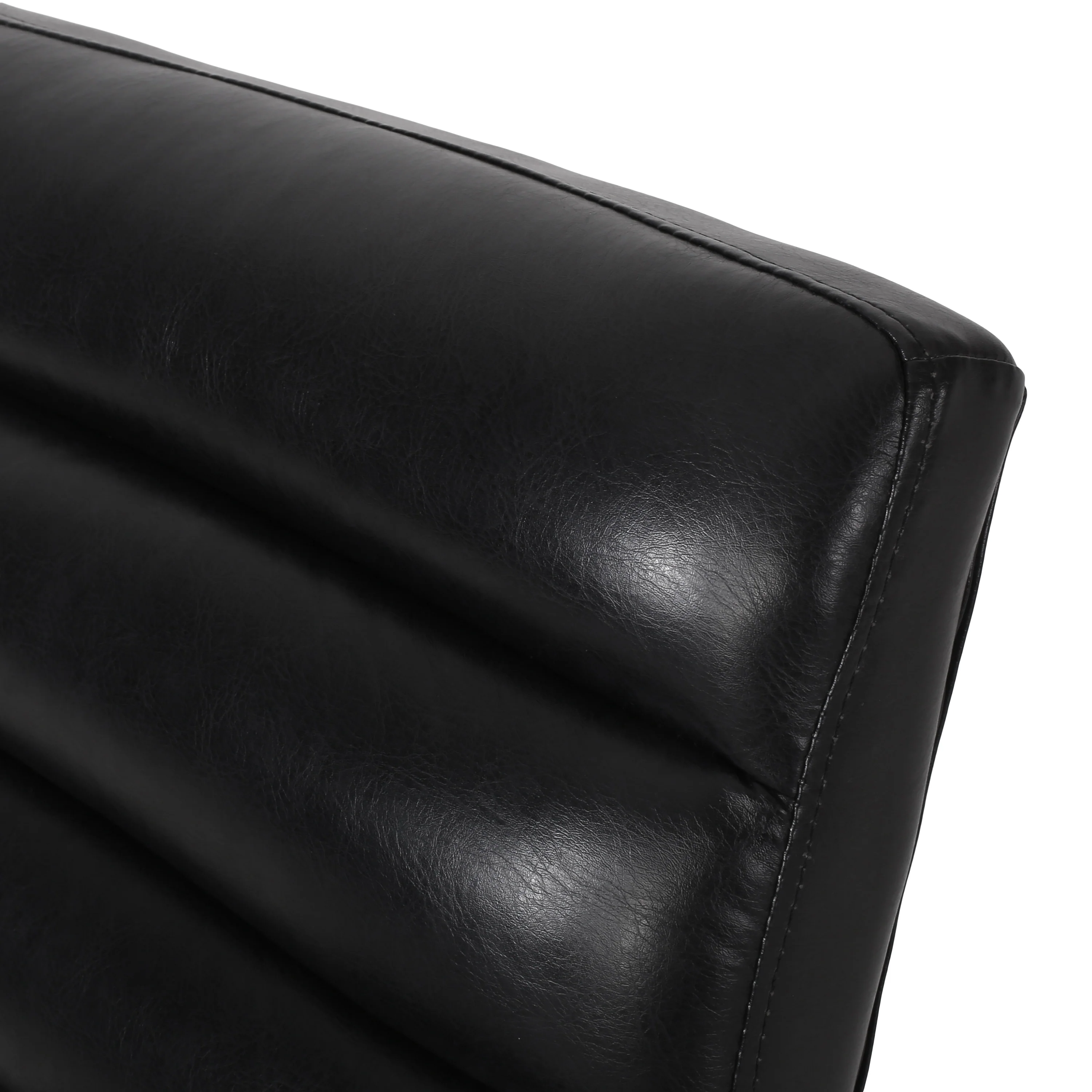 Gilmans Contemporary Faux Leather Channel Stitch Swivel Office Chair - furnishings