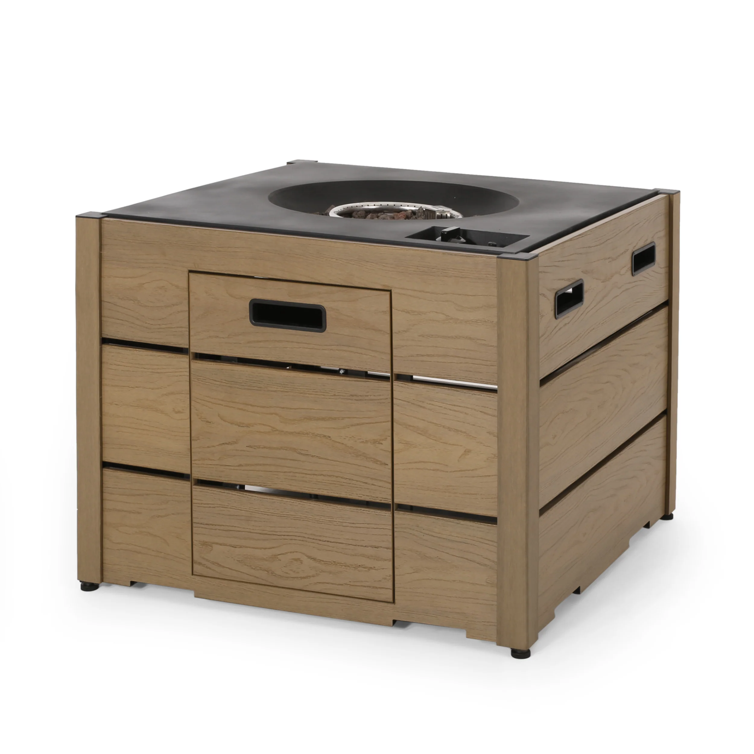 Suches Archie Outdoor 40,000 BTU Square Fire Pit - furnishings
