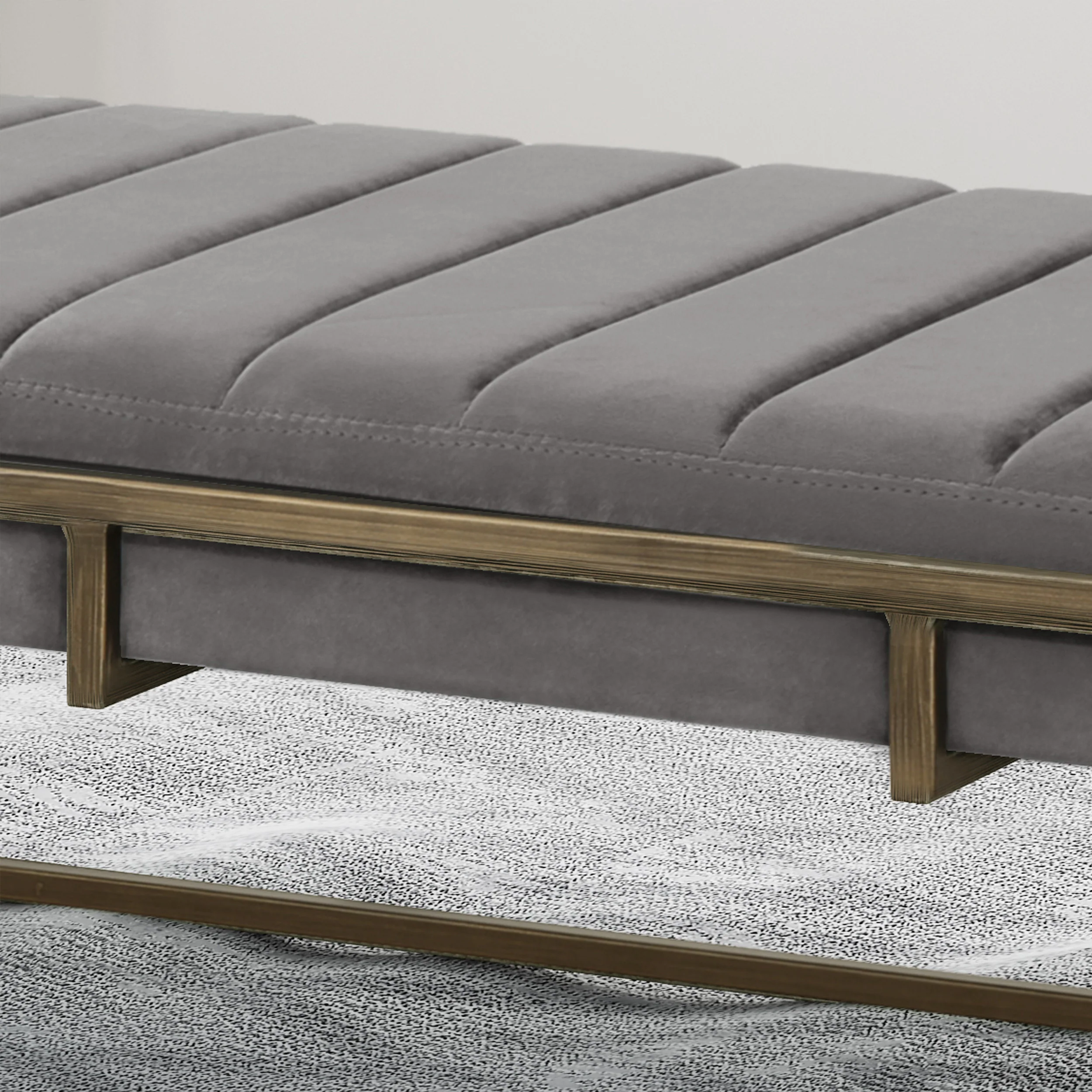 Vassy Modern Velvet Ottoman Bench - furnishings