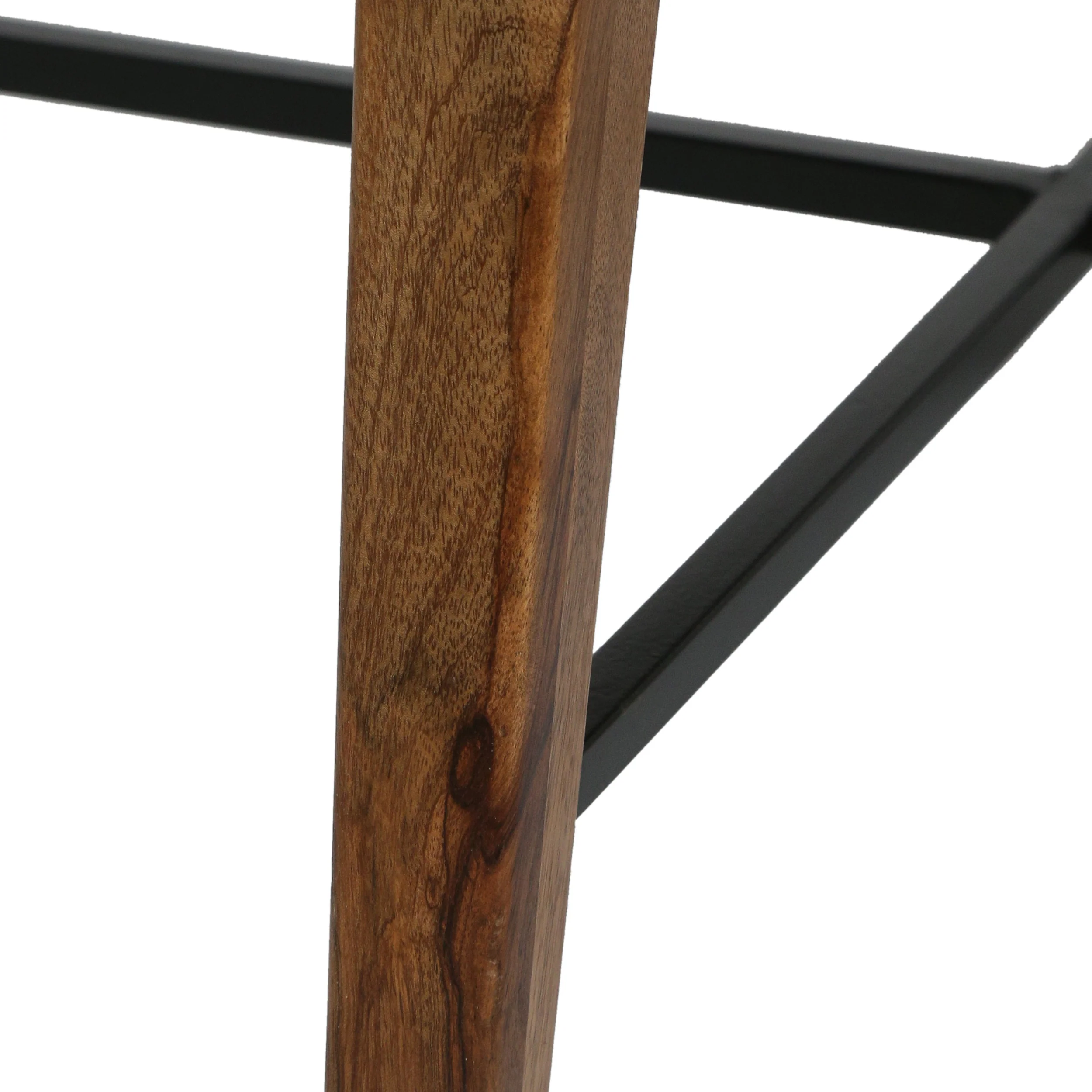 Volney Boho Glam Handcrafted Marble Top Coffee Table, Black and Dark Espresso - furnishings