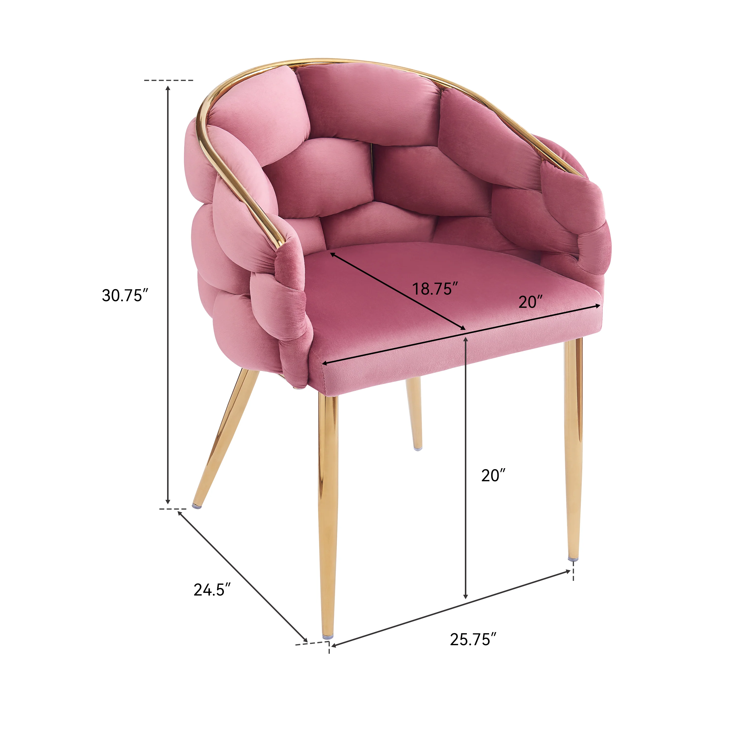 Cotorro Velvet Barrel Design Accent Chairs - furnishings