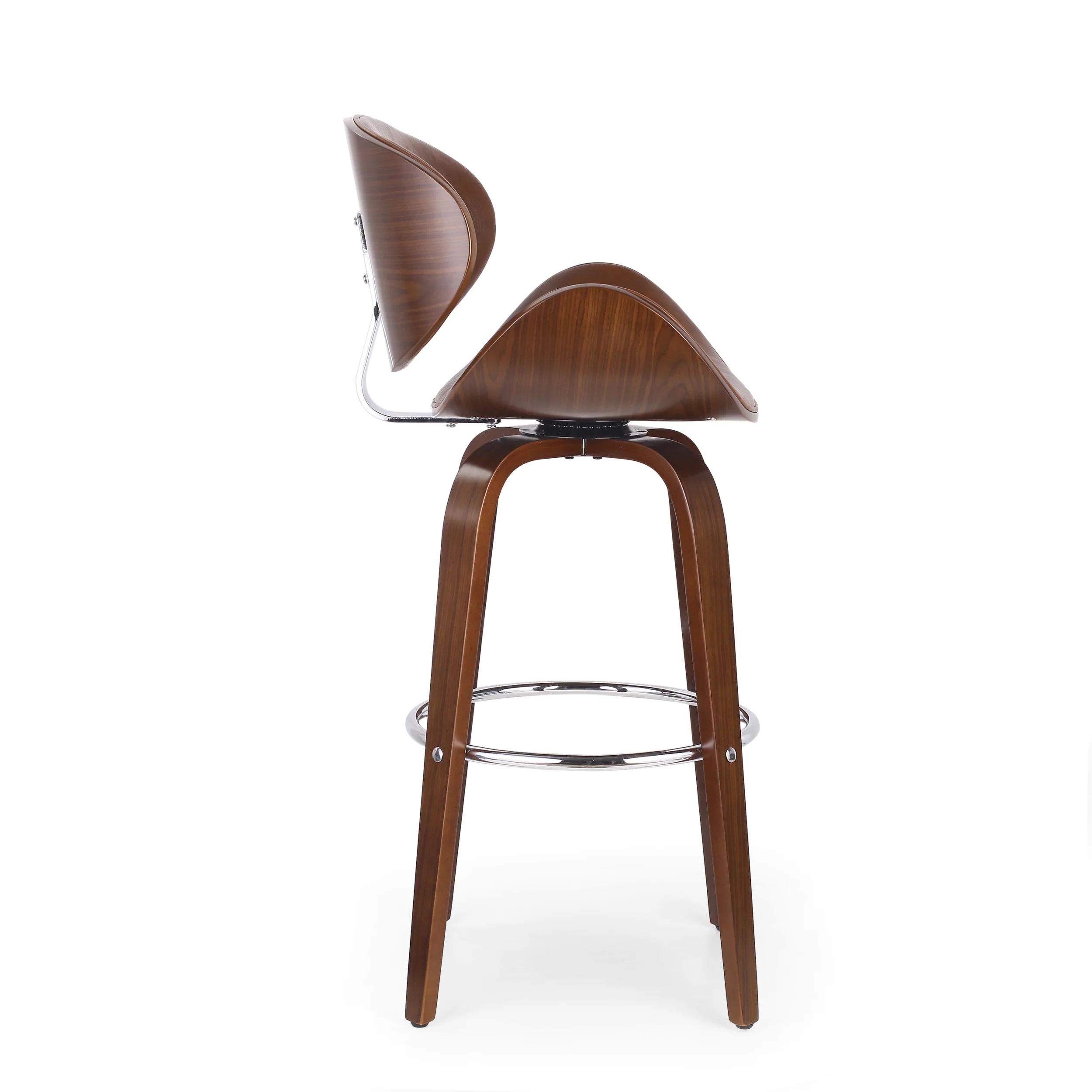 Candler Mid-Century Modern Upholstered Swivel Barstool - furnishings