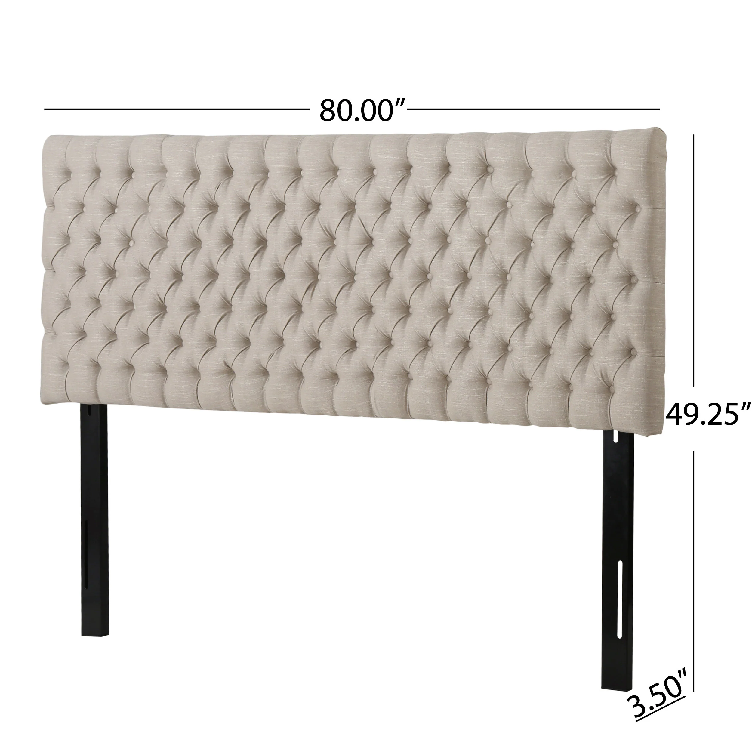 Cannes Adjustable King/ California King Fabric Headboard-Sand - furnishings