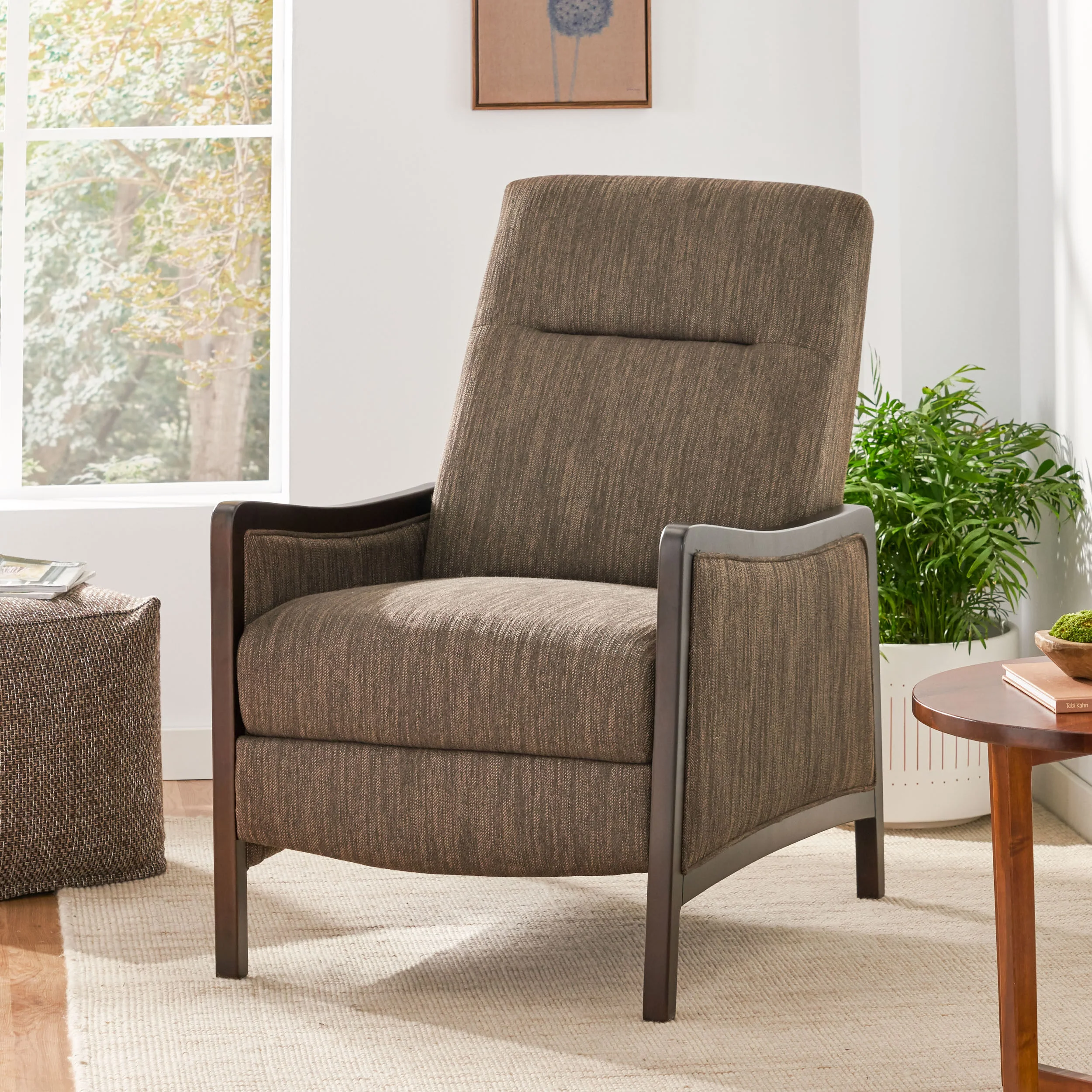 Drury Contemporary Upholstered Pushback Recliner - furnishings