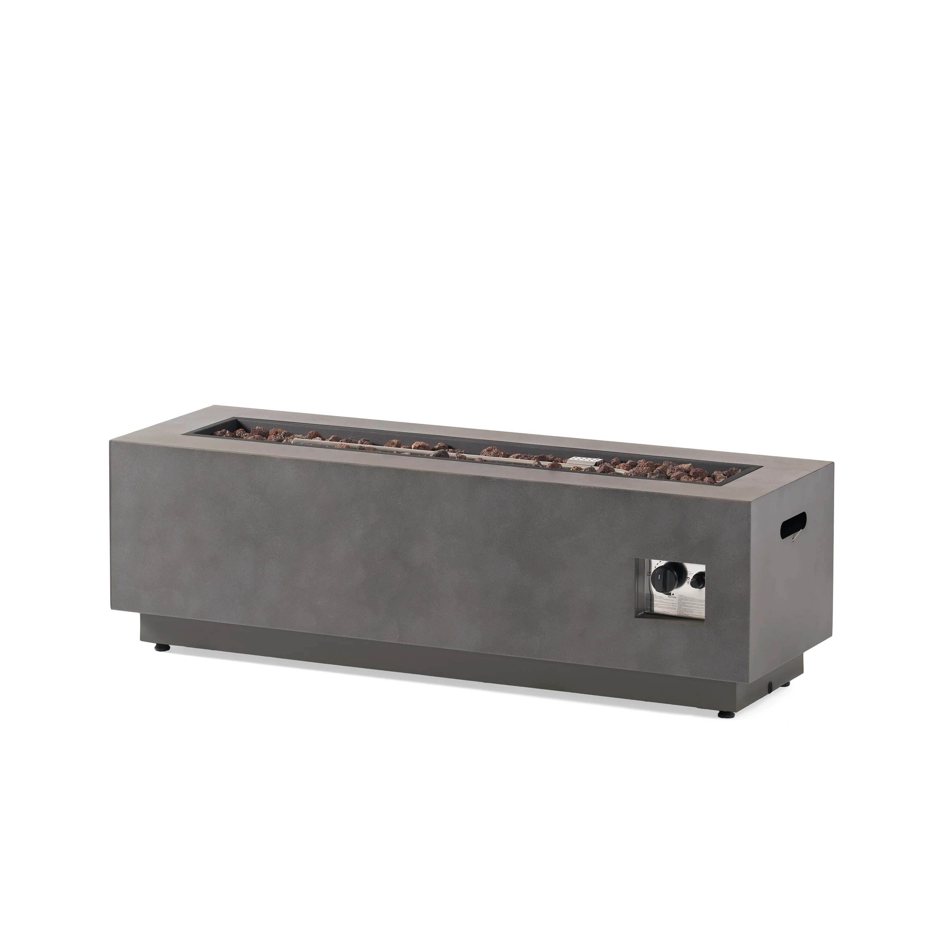 Jefferson Outdoor Rectangular Fire Pit with Tank Holder - furnishings