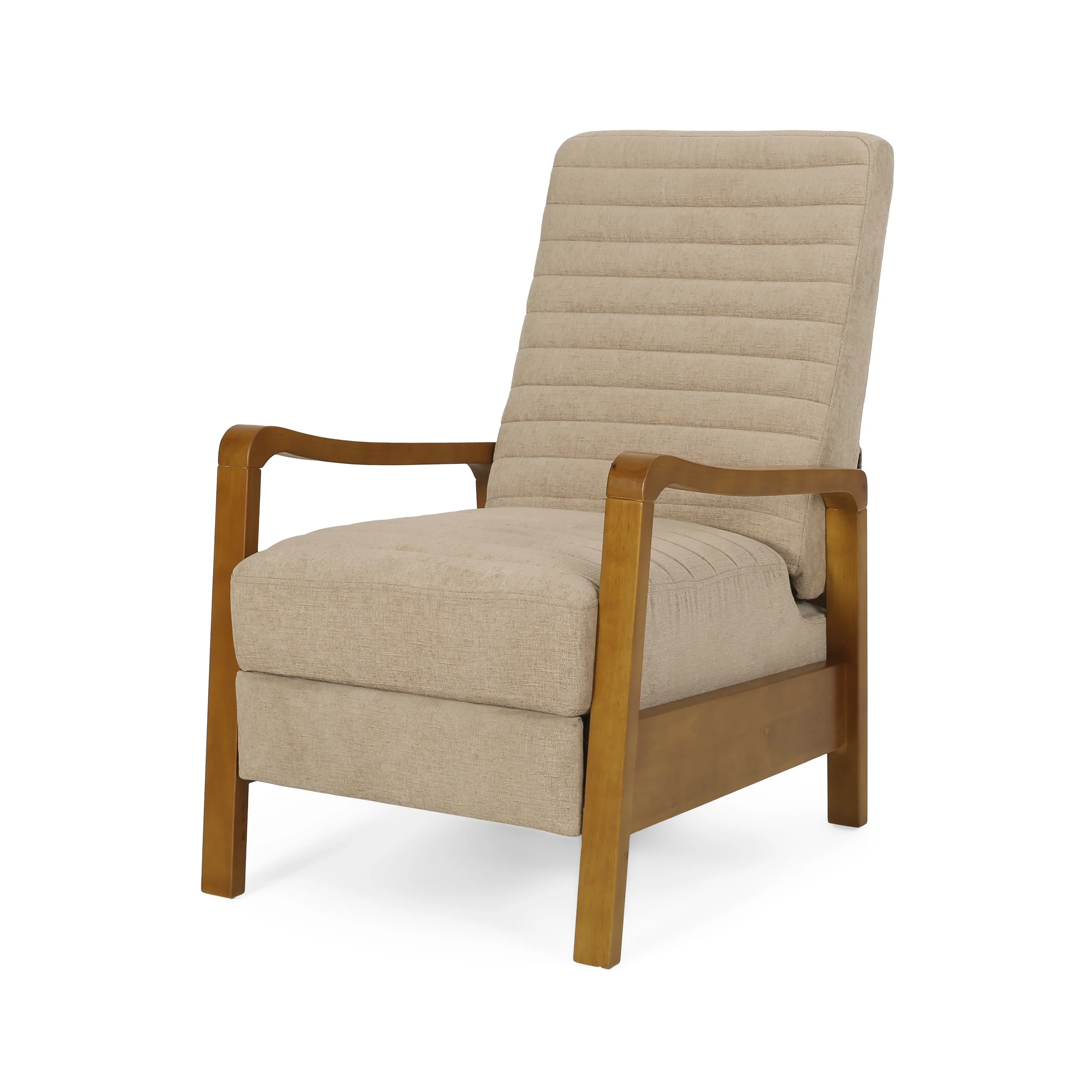 Neihart Contemporary Fabric Channel Stitch Pushback Recliner - furnishings