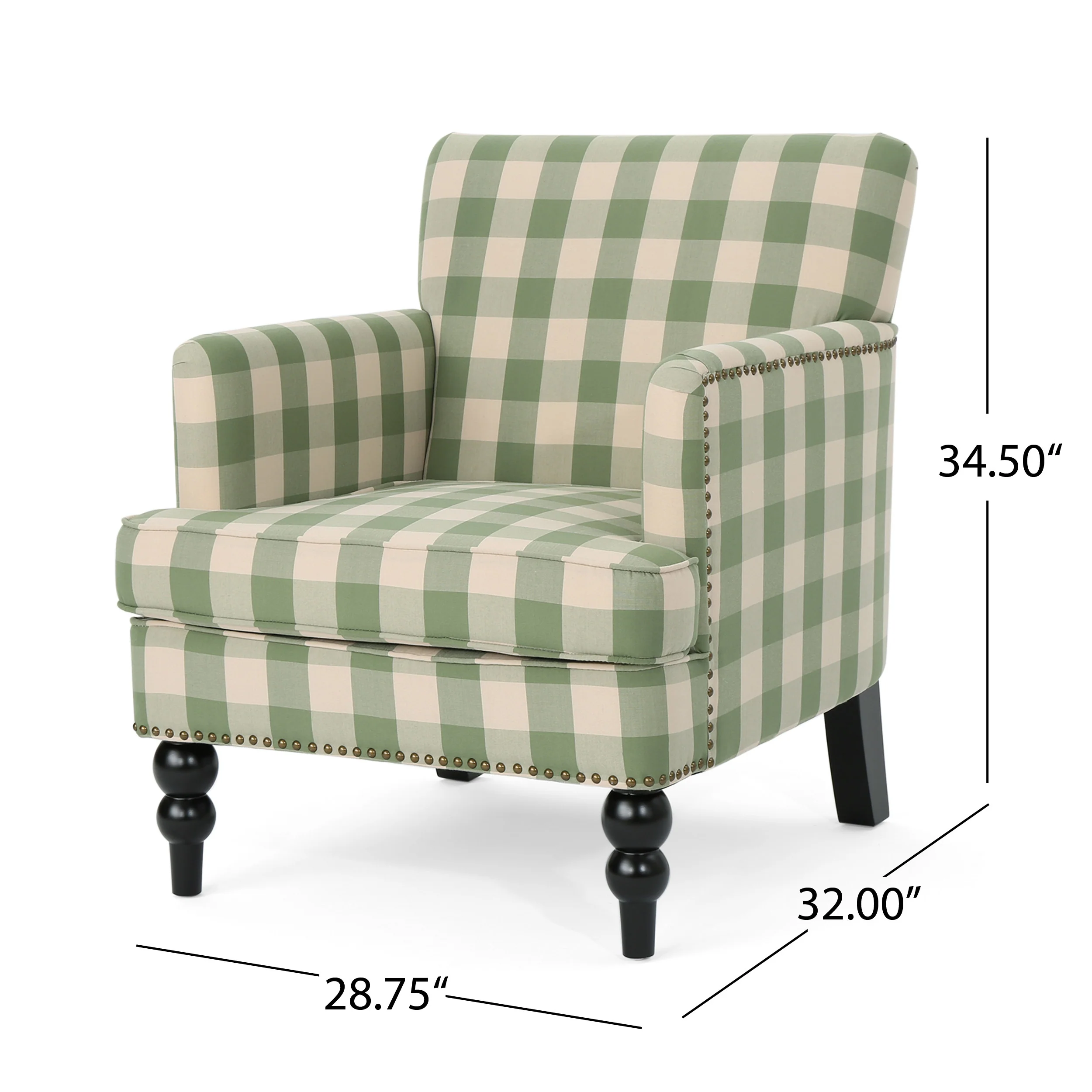 Eve Tufted Fabric Club Chair - furnishings