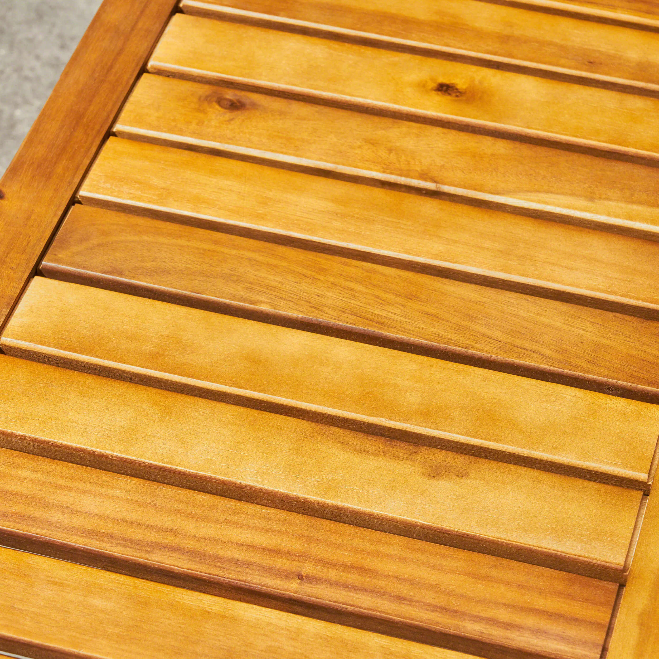 Drew Outdoor Industrial Acacia Wood and Iron Bench - furnishings