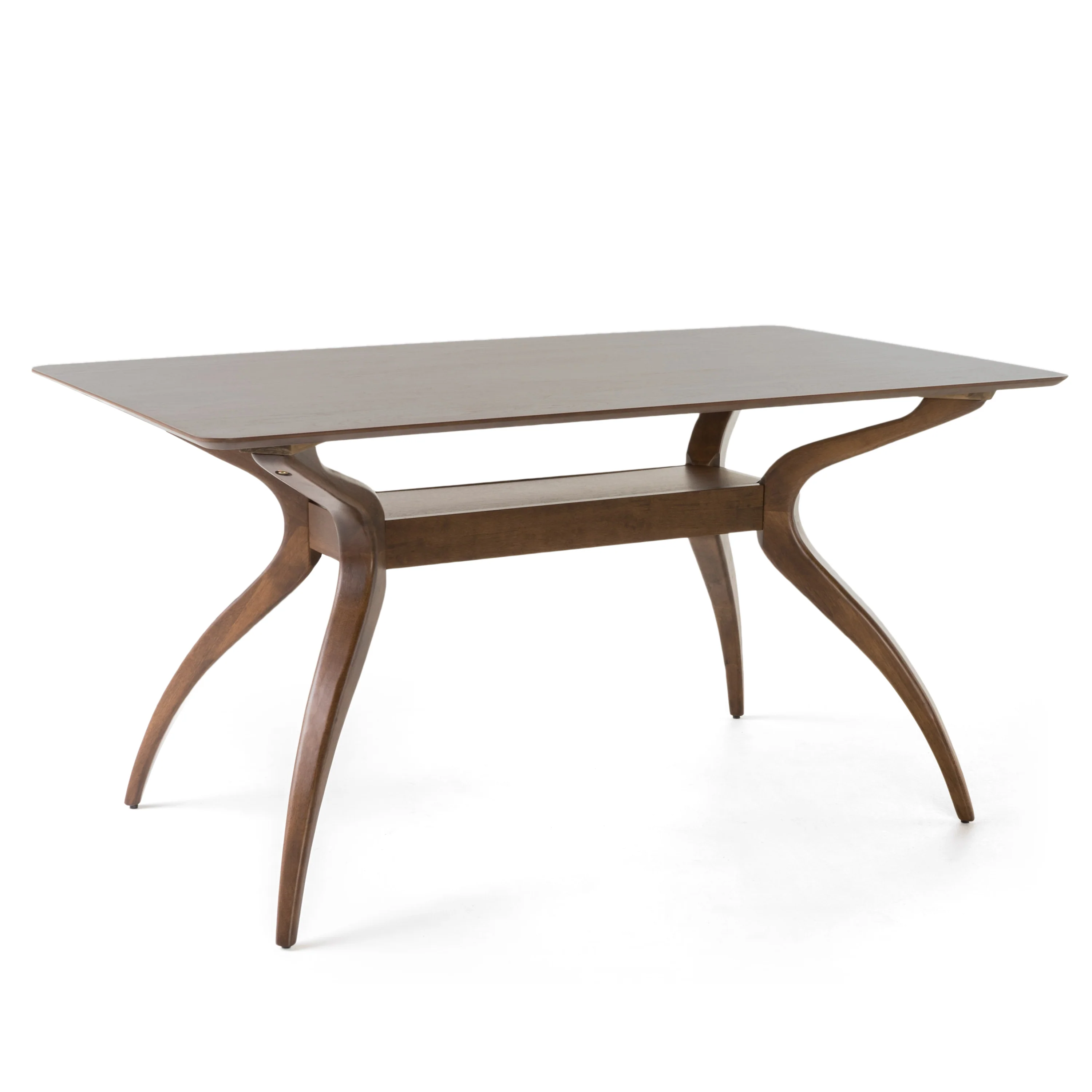 Issaic Mid-Century Modern 5-Piece Fabric Upholstered Dining Set w/ Wood Frame - furnishings