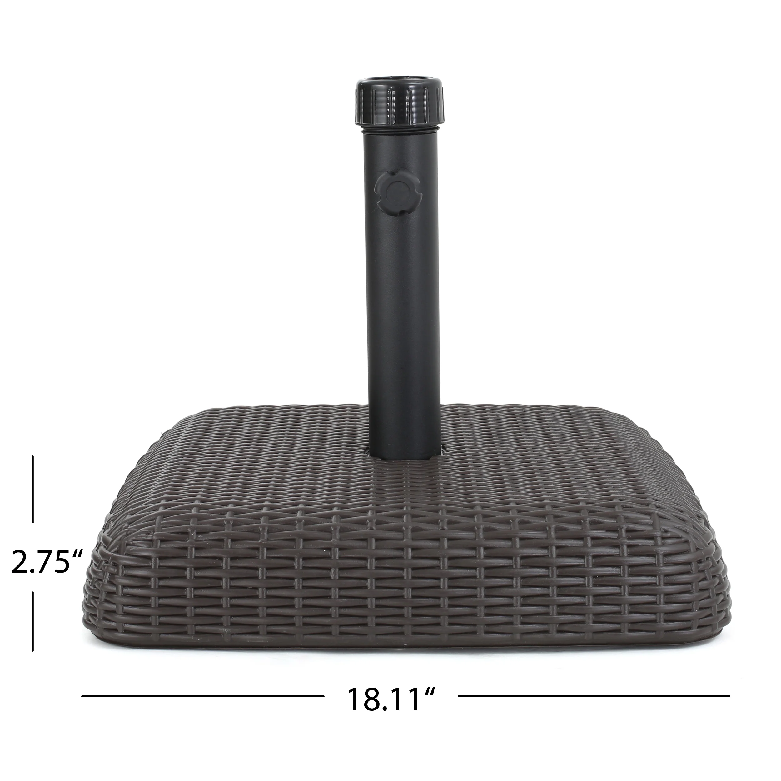 Belmont 66lbs Brown Resin and Iron Square Umbrella Base - furnishings