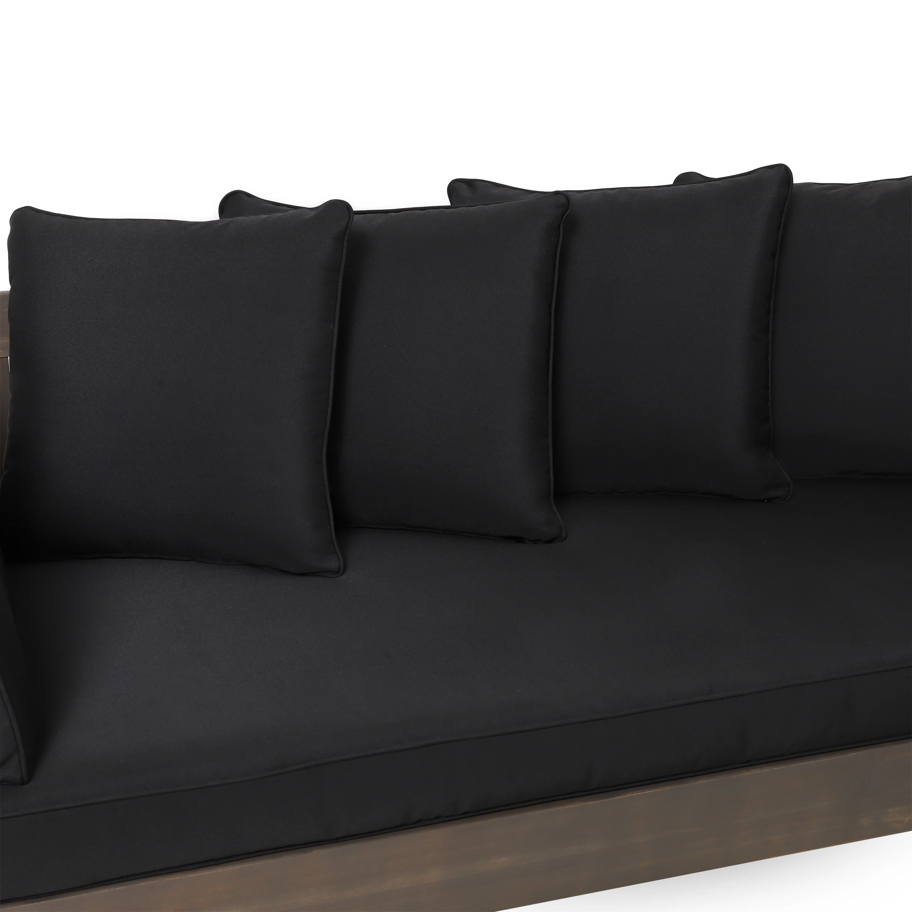Othello Outdoor Acacia Wood Expandable Daybed with Water Resistant Cushions - furnishings