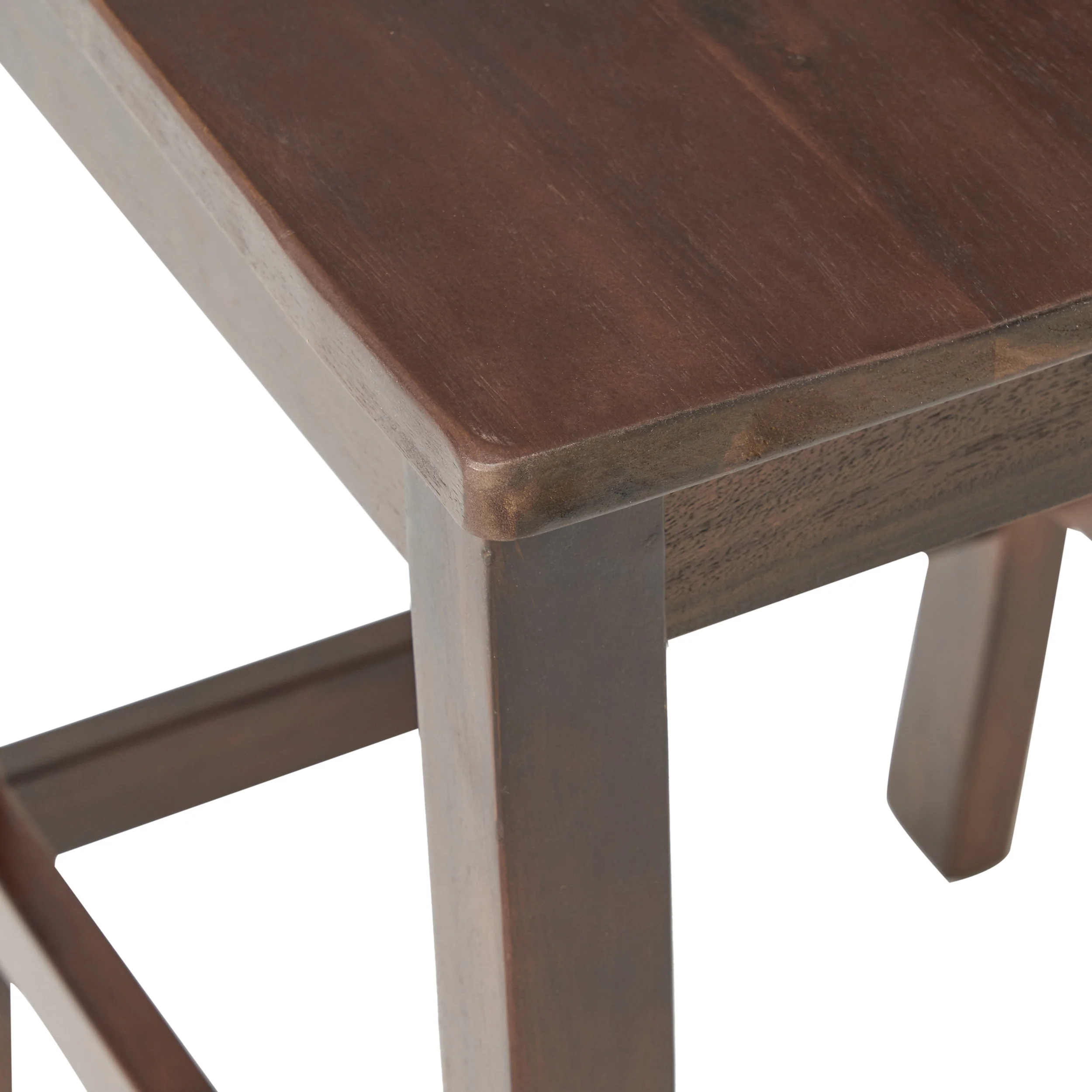 Scottsman Rustic Crossback Brown Mahogany Acacia Wood Counter Stools (Set of 2) - furnishings